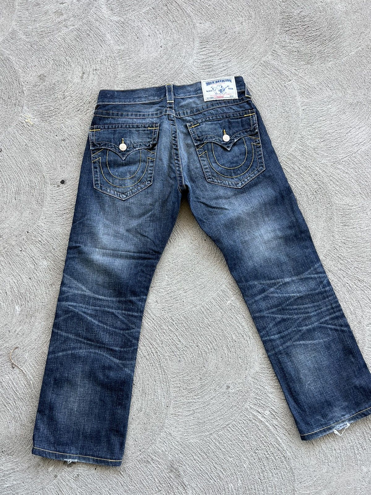 True Religion True Religion Jeans Mens 33 Blue Denim Straight Stone