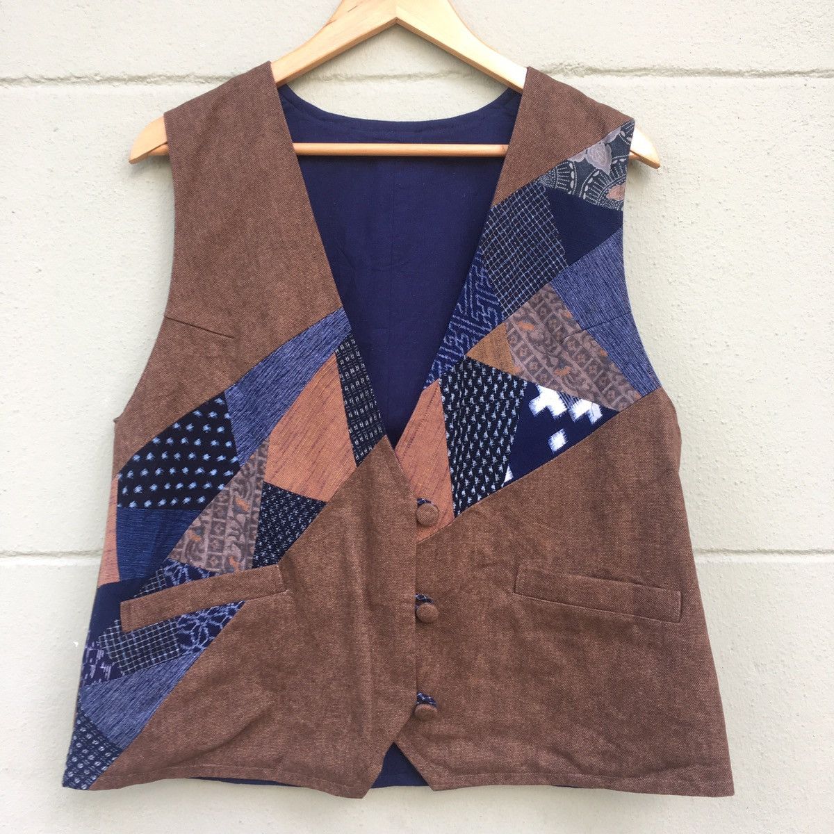Japanese Brand Japanese Patchwork Vest Size US M / EU 48-50 / 2 - 1 Thumbnail