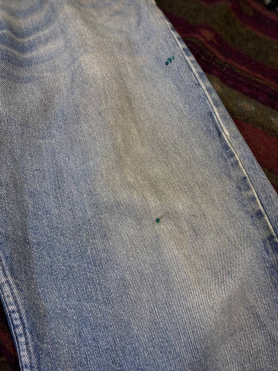 Levi's levis 505 straight fit lightwash distressed denim Size US 37 - 10 Thumbnail