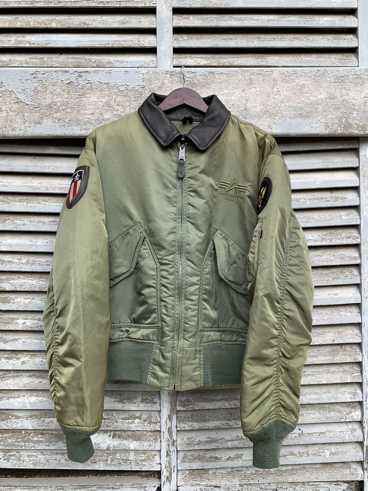 Alpha Industries 🪖Vintage Faded MA-1 Alpha Industries Bomber Jacket Size US L / EU 52-54 / 3 - 8 Thumbnail