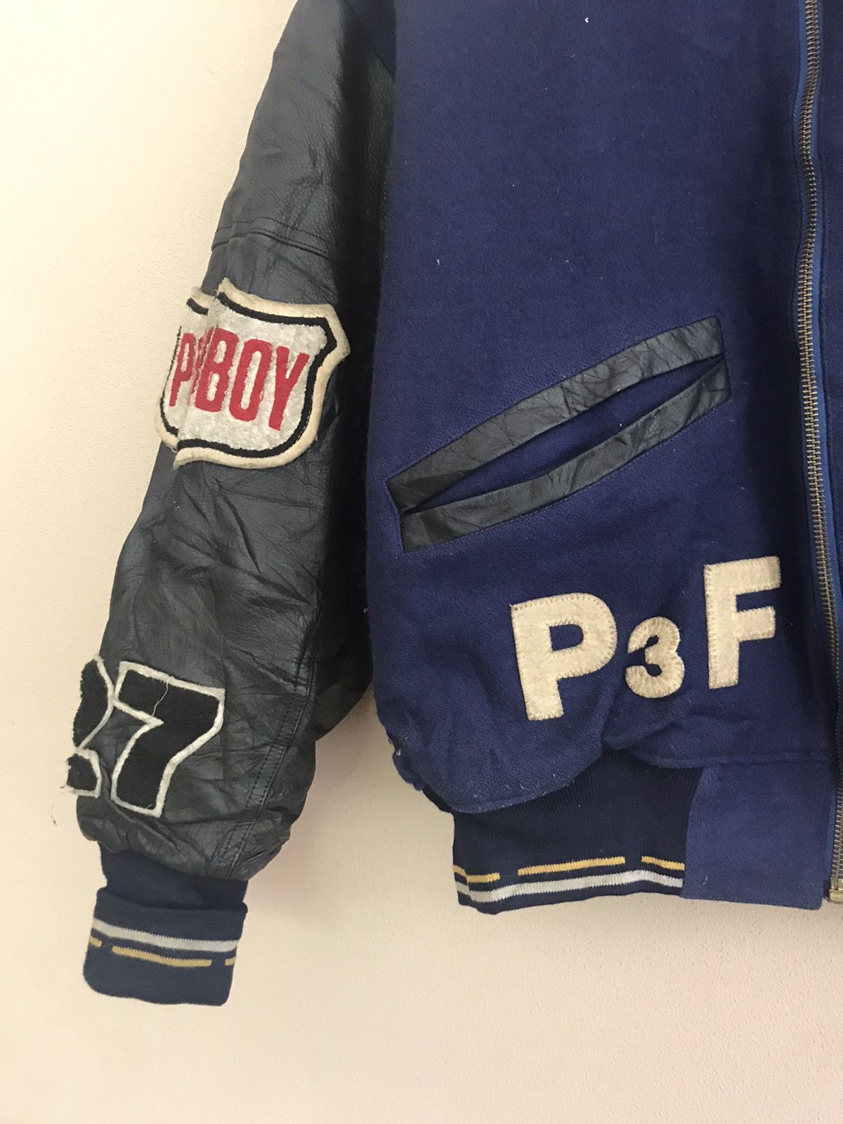 Vintage Vintage Poshboy wool zipper varsity jacket Size US L / EU 52-54 / 3 - 7 Thumbnail