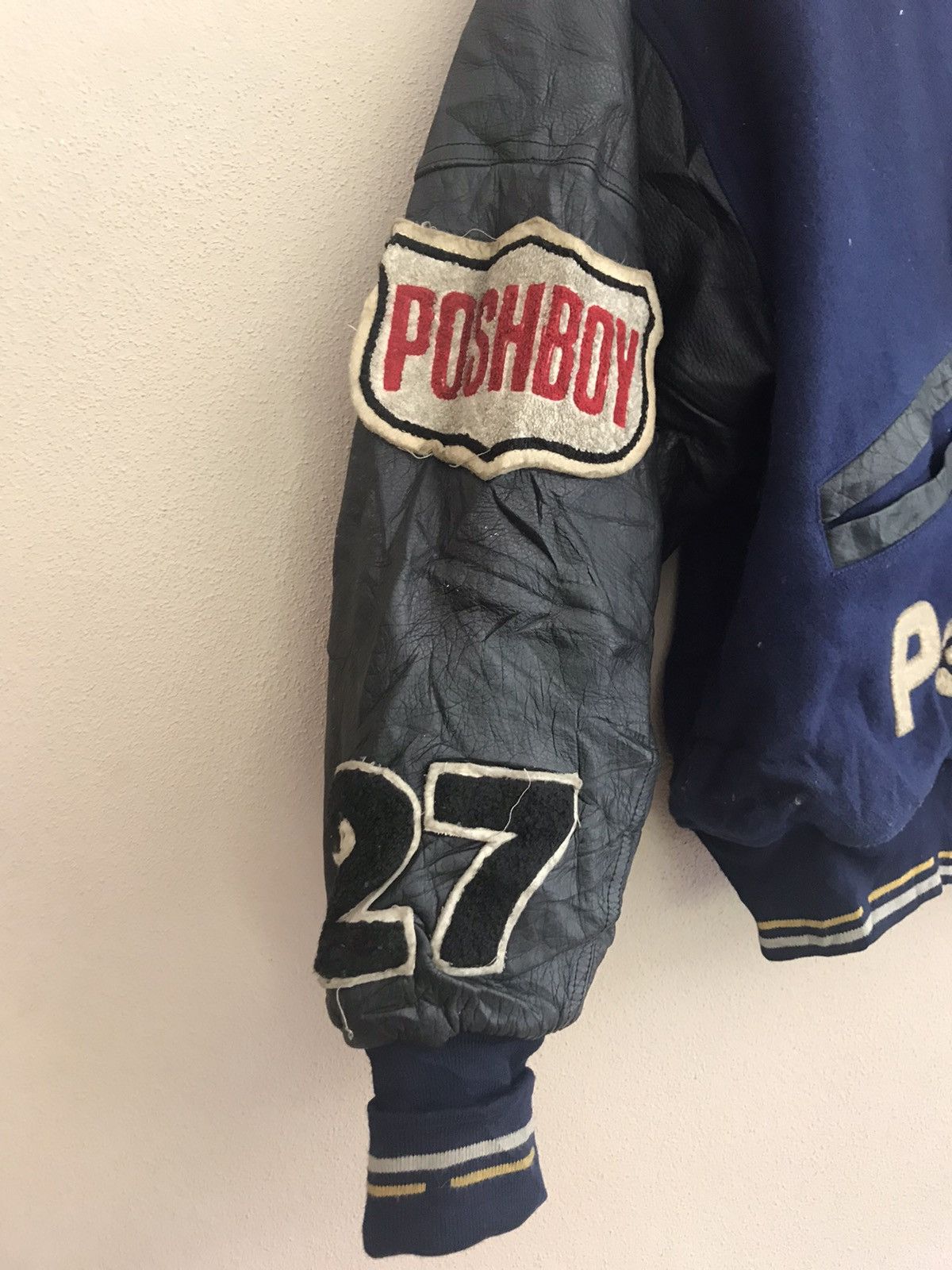 Vintage Vintage Poshboy wool zipper varsity jacket Size US L / EU 52-54 / 3 - 5 Thumbnail