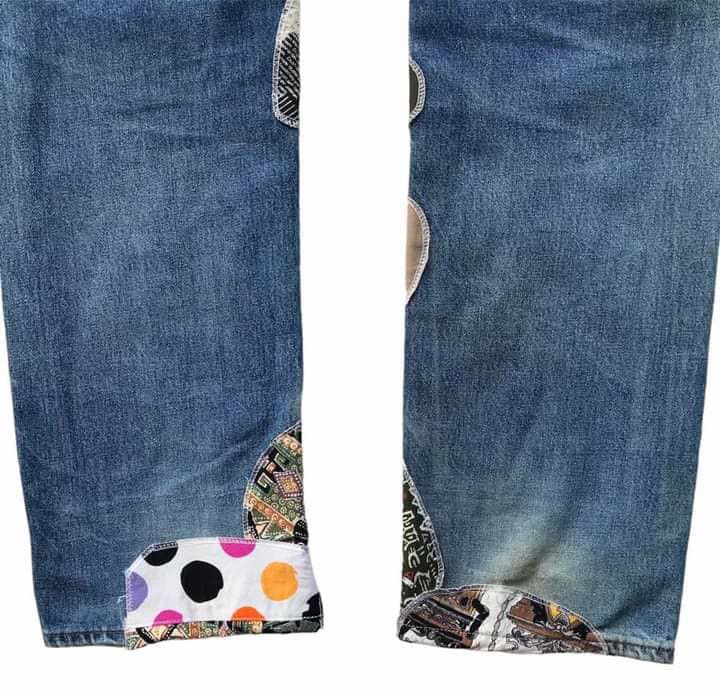Levi's Vintage Levi’s 501 Boro Sashiko Patchwork Selvedge Jeans Size US 29 - 15 Thumbnail