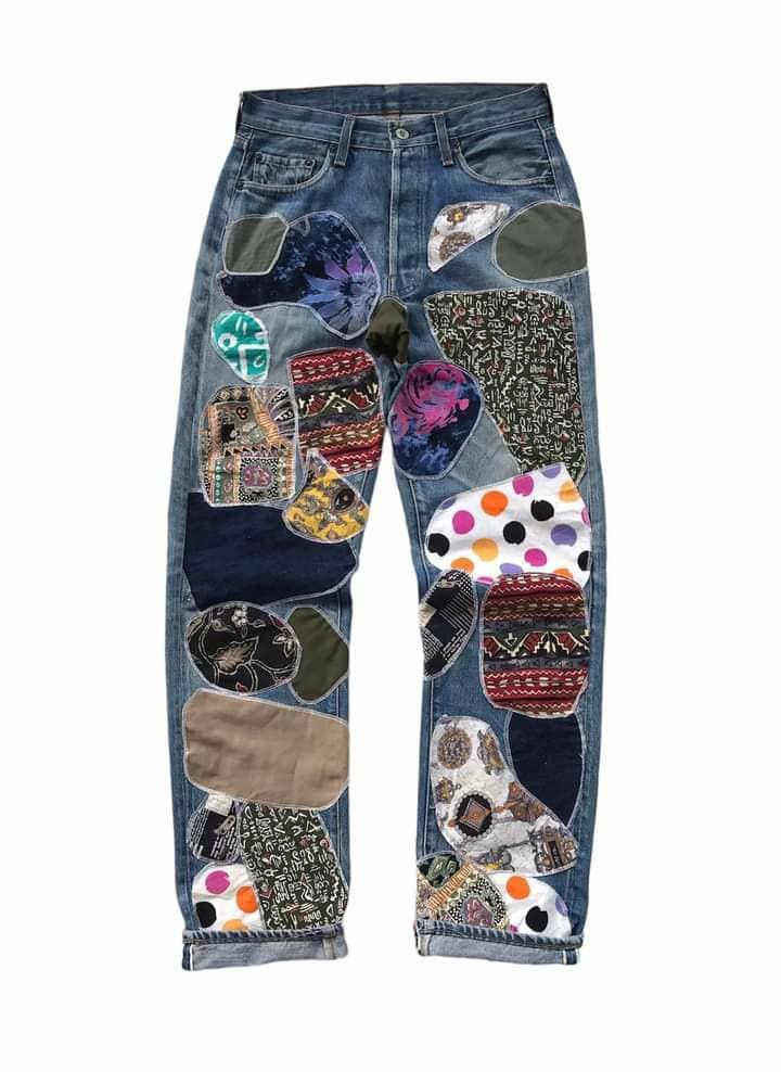 Levi's Vintage Levi’s 501 Boro Sashiko Patchwork Selvedge Jeans Size US 29 - 1 Thumbnail