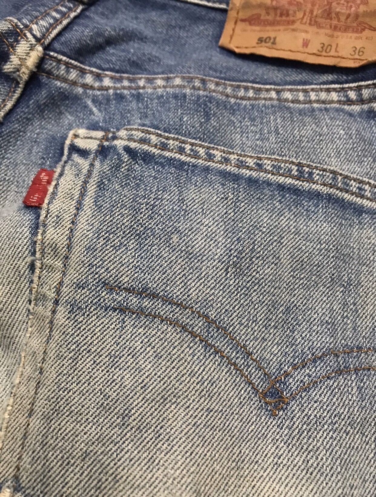 Levi's Vintage Levi’s 501 Boro Sashiko Patchwork Selvedge Jeans Size US 29 - 16 Thumbnail