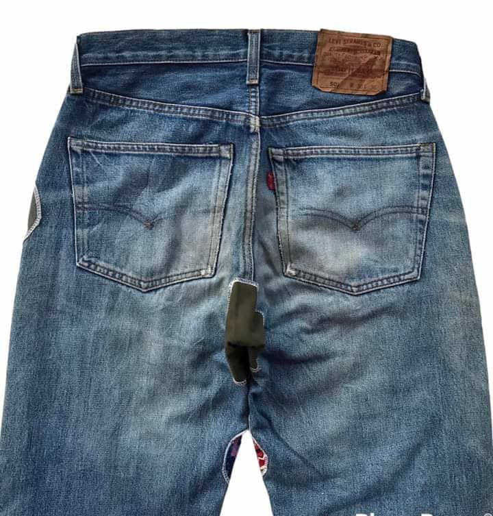 Levi's Vintage Levi’s 501 Boro Sashiko Patchwork Selvedge Jeans Size US 29 - 13 Thumbnail