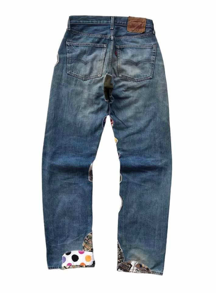 Levi's Vintage Levi’s 501 Boro Sashiko Patchwork Selvedge Jeans Size US 29 - 17 Thumbnail