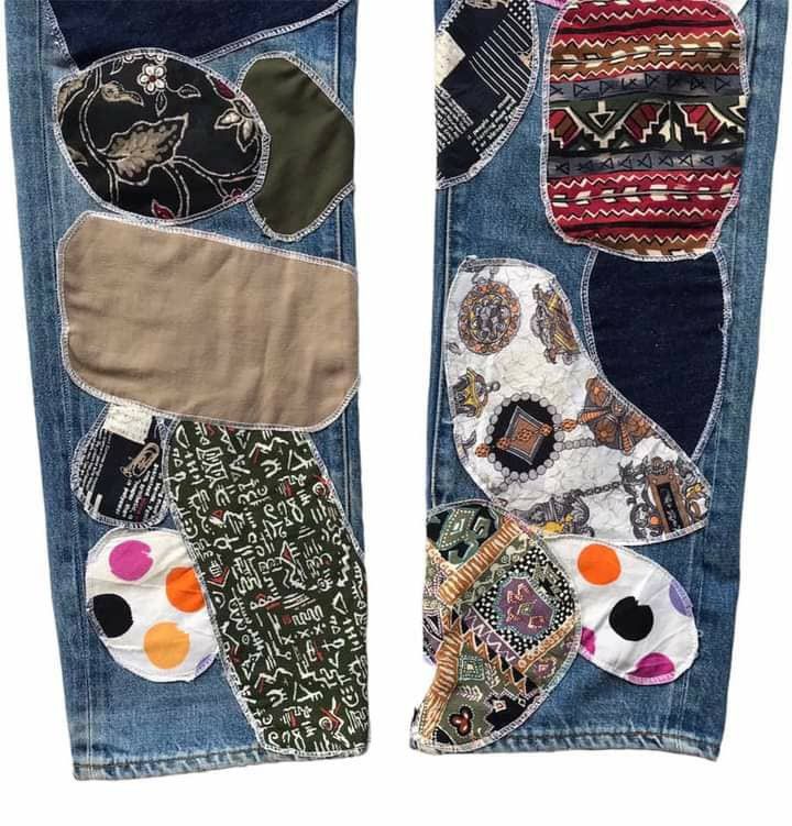 Levi's Vintage Levi’s 501 Boro Sashiko Patchwork Selvedge Jeans Size US 29 - 3 Thumbnail