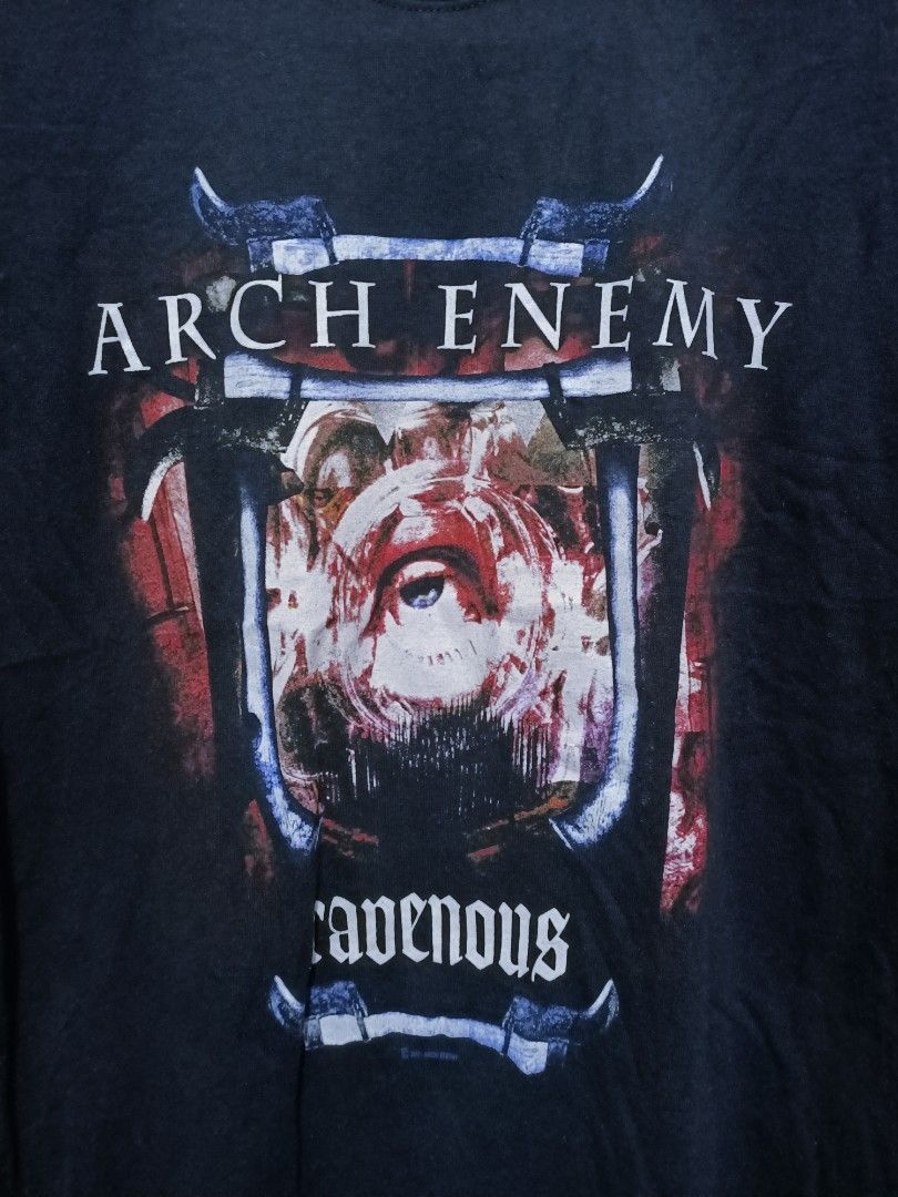 Band Tees × Vintage 2001 Arch Enemy “Ravenous” Vintage Shirt Double Sided Print Size US S / EU 44-46 / 1 - 2 Thumbnail