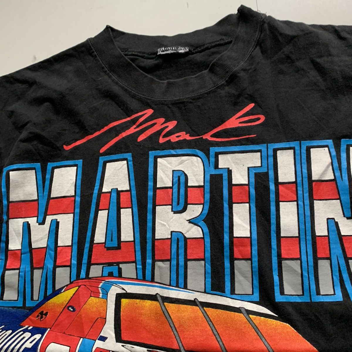 NASCAR Vintage 90s Nascar Mark Martin AOP Graphic Promo T Shirt Size US M / EU 48-50 / 2 - 3 Thumbnail