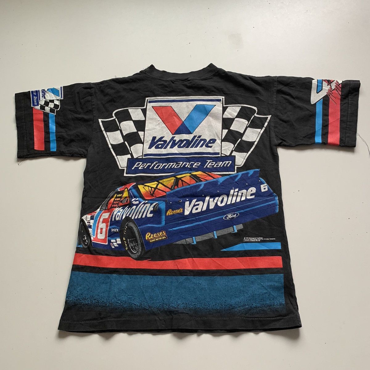 NASCAR Vintage 90s Nascar Mark Martin AOP Graphic Promo T Shirt Size US M / EU 48-50 / 2 - 4 Thumbnail