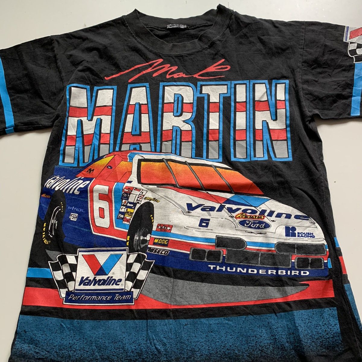 NASCAR Vintage 90s Nascar Mark Martin AOP Graphic Promo T Shirt Size US M / EU 48-50 / 2 - 2 Thumbnail