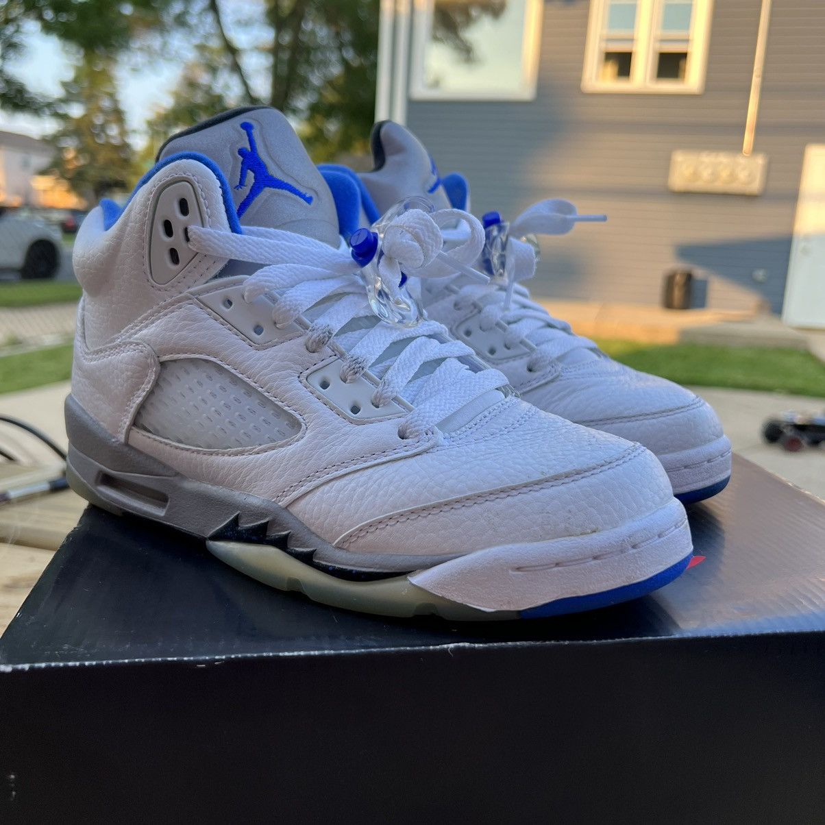 Air Jordan Retro White Stealth 4Y