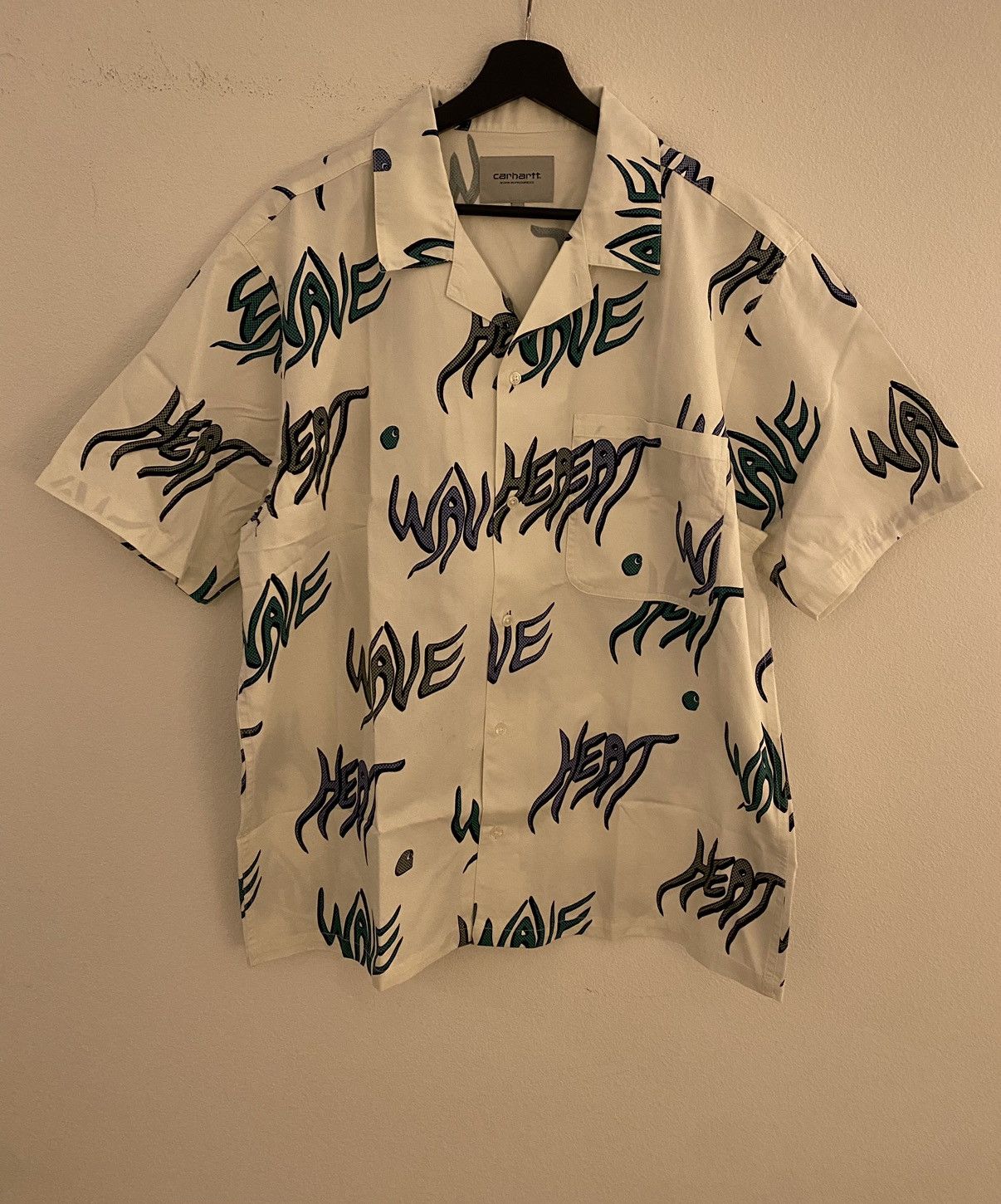 image of Carhartt Wip S/s Heat Wave Shirt NWT in White, Men's (Size XL)