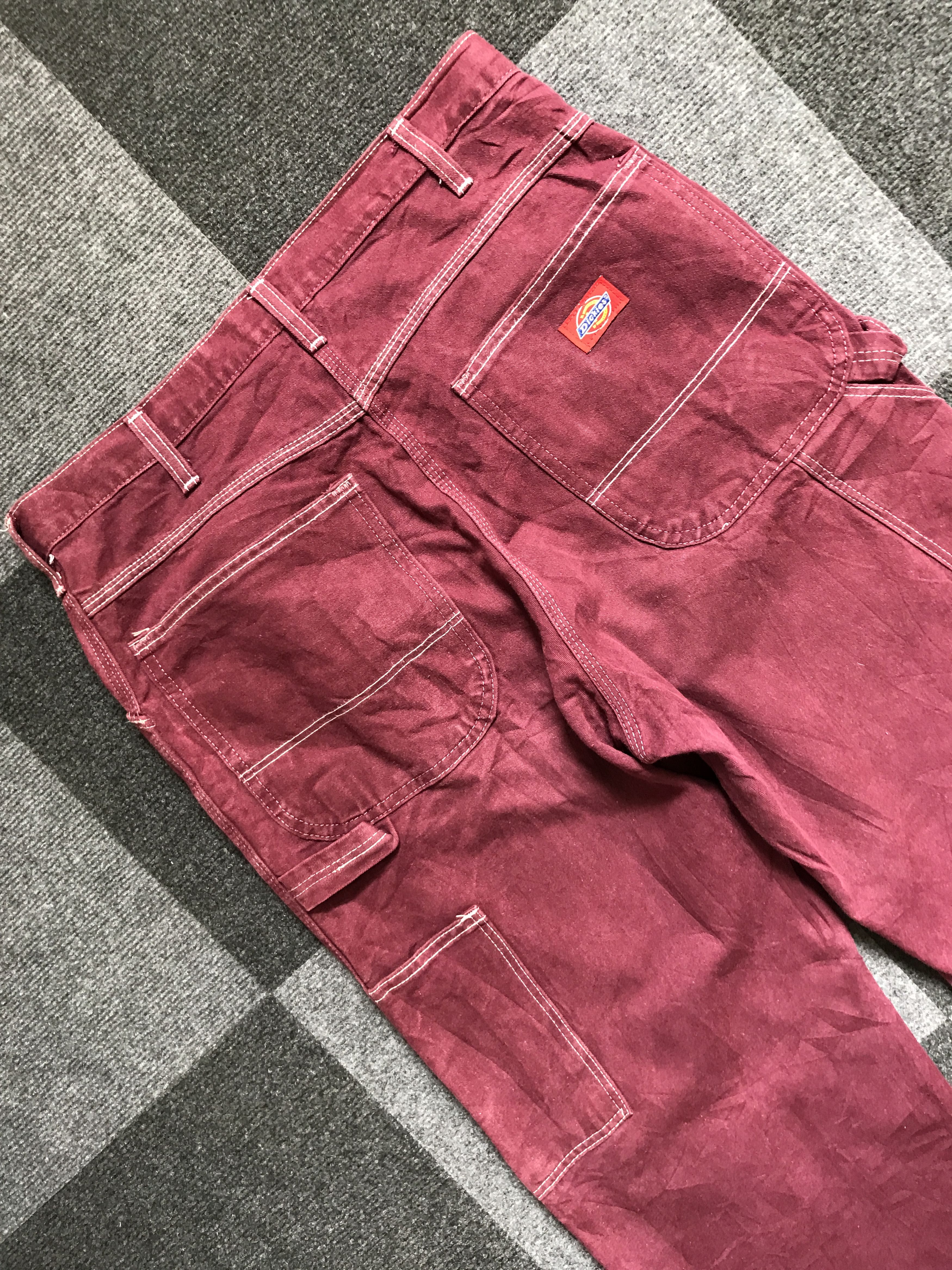 Dickies × Vintage CP157 Vintage Dickies Maroon Carpenter Pant TALON Zipper Size US 30 / EU 46 - 8 Thumbnail