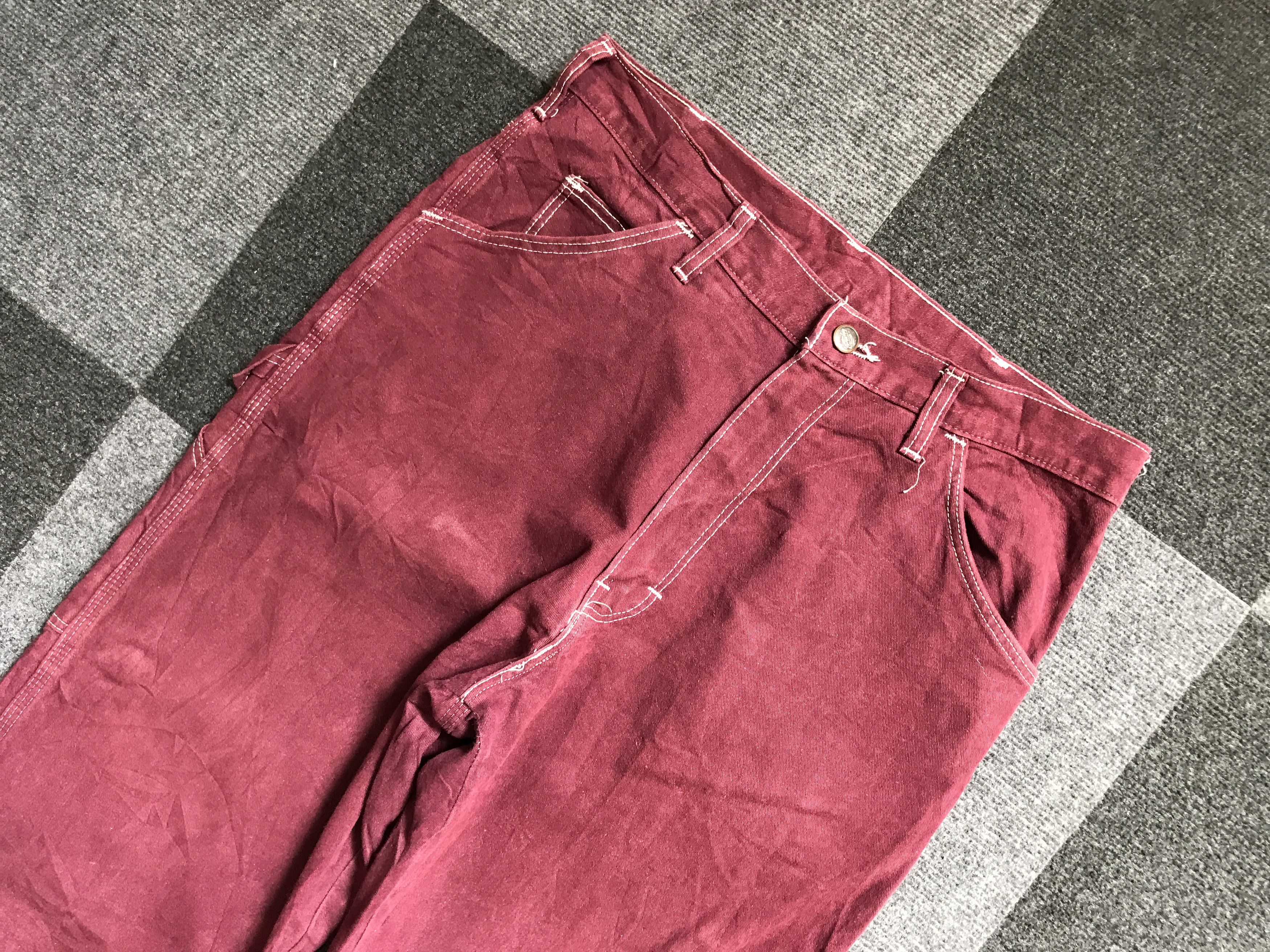 Dickies × Vintage CP157 Vintage Dickies Maroon Carpenter Pant TALON Zipper Size US 30 / EU 46 - 2 Thumbnail