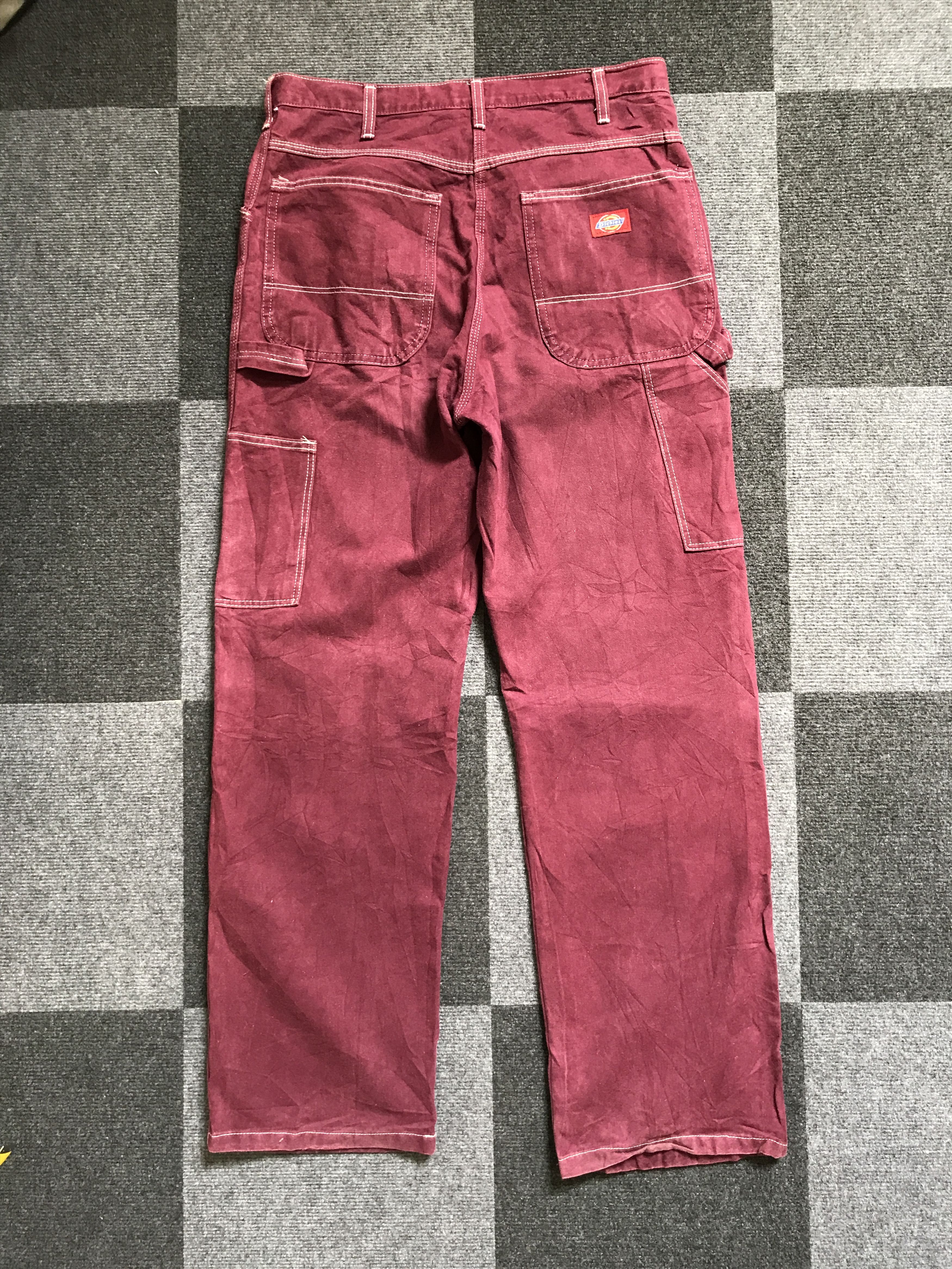 Dickies × Vintage CP157 Vintage Dickies Maroon Carpenter Pant TALON Zipper Size US 30 / EU 46 - 7 Thumbnail