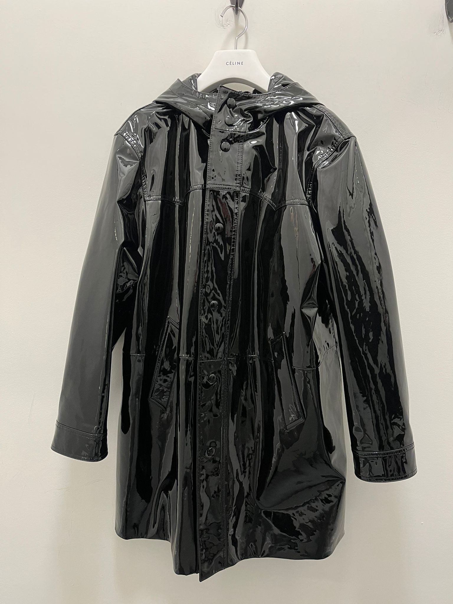 Celine Heavy Coat in Black Color Size US L / EU 52-54 / 3 - 1 Thumbnail