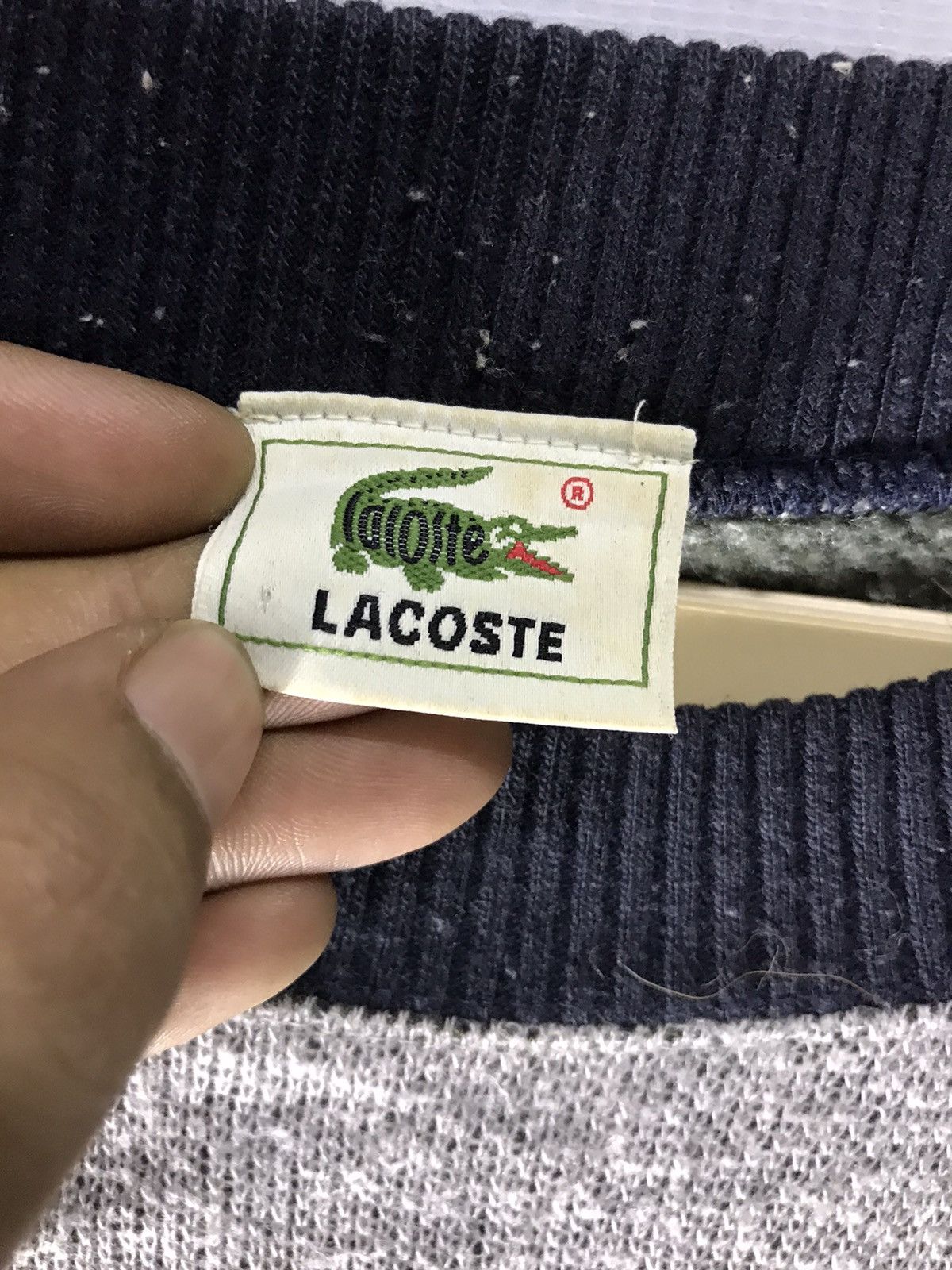Lacoste × Vintage Vintage Lacoste knit sweatshirt single pocket Size US L / EU 52-54 / 3 - 3 Thumbnail