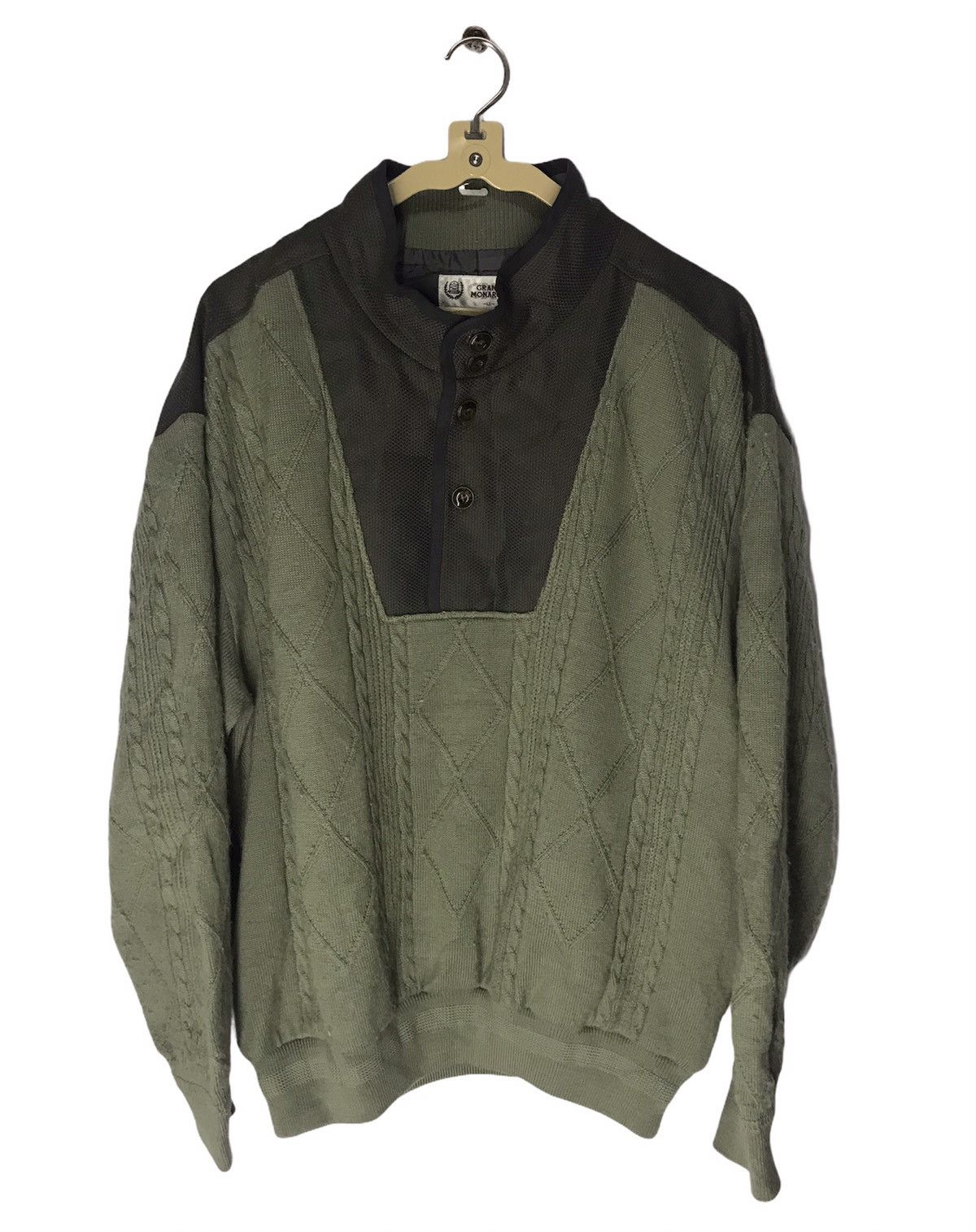 Japanese Brand × Mizuno × Vintage Vintage knit sweatshirt grand monarch half button by mizuno Size US L / EU 52-54 / 3 - 1 Thumbnail