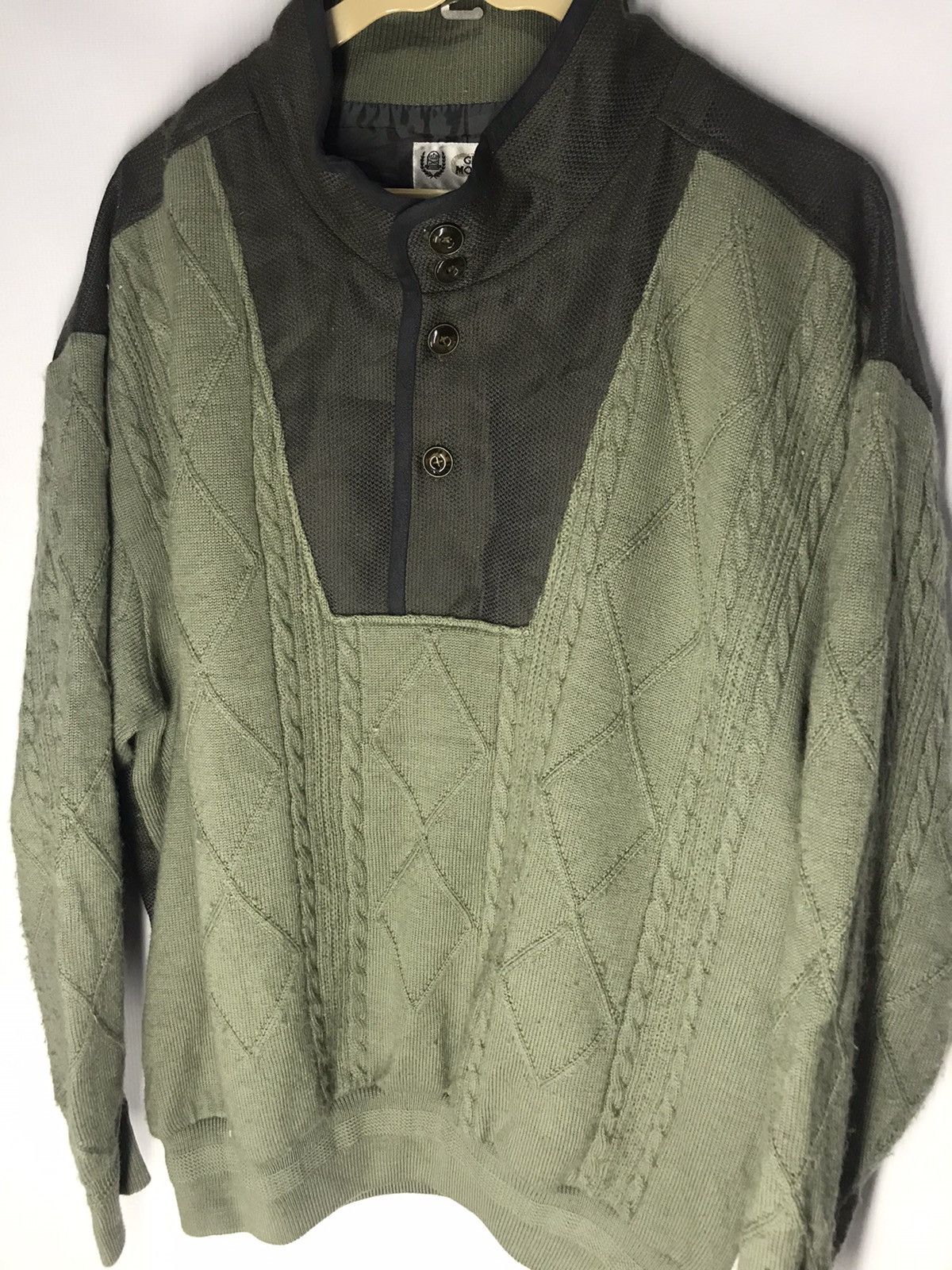 Japanese Brand × Mizuno × Vintage Vintage knit sweatshirt grand monarch half button by mizuno Size US L / EU 52-54 / 3 - 6 Thumbnail