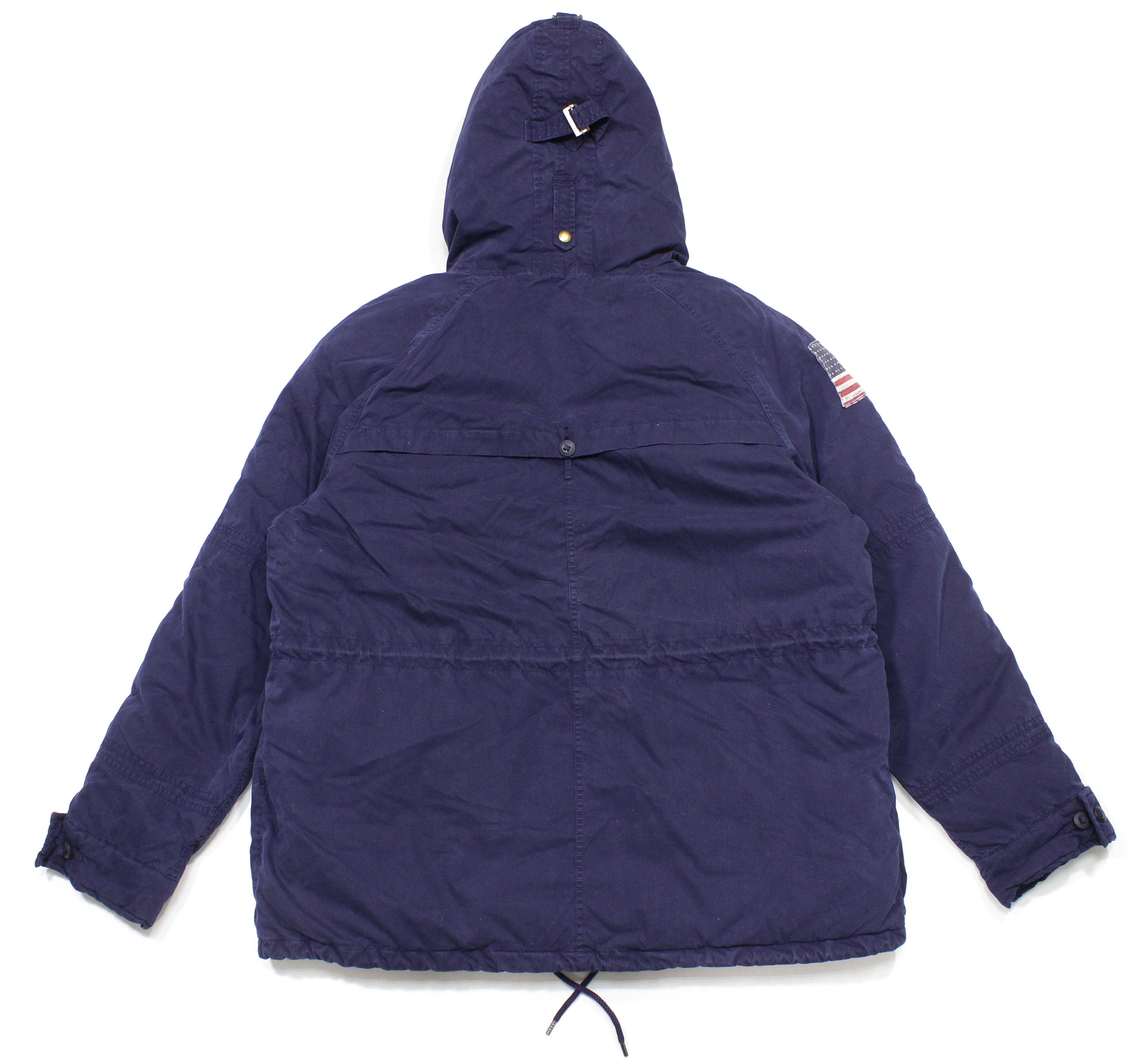 Denim & Supply Ralph Lauren USA Flag Logo Down Parka Size US XL / EU 56 / 4 - 2 Thumbnail