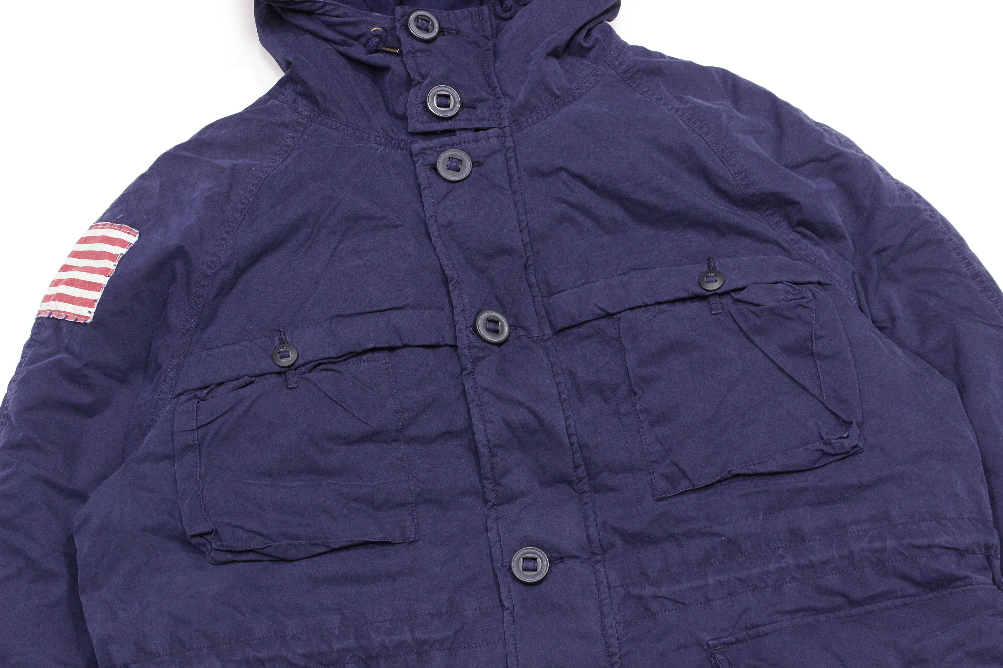 Denim & Supply Ralph Lauren USA Flag Logo Down Parka Size US XL / EU 56 / 4 - 4 Thumbnail