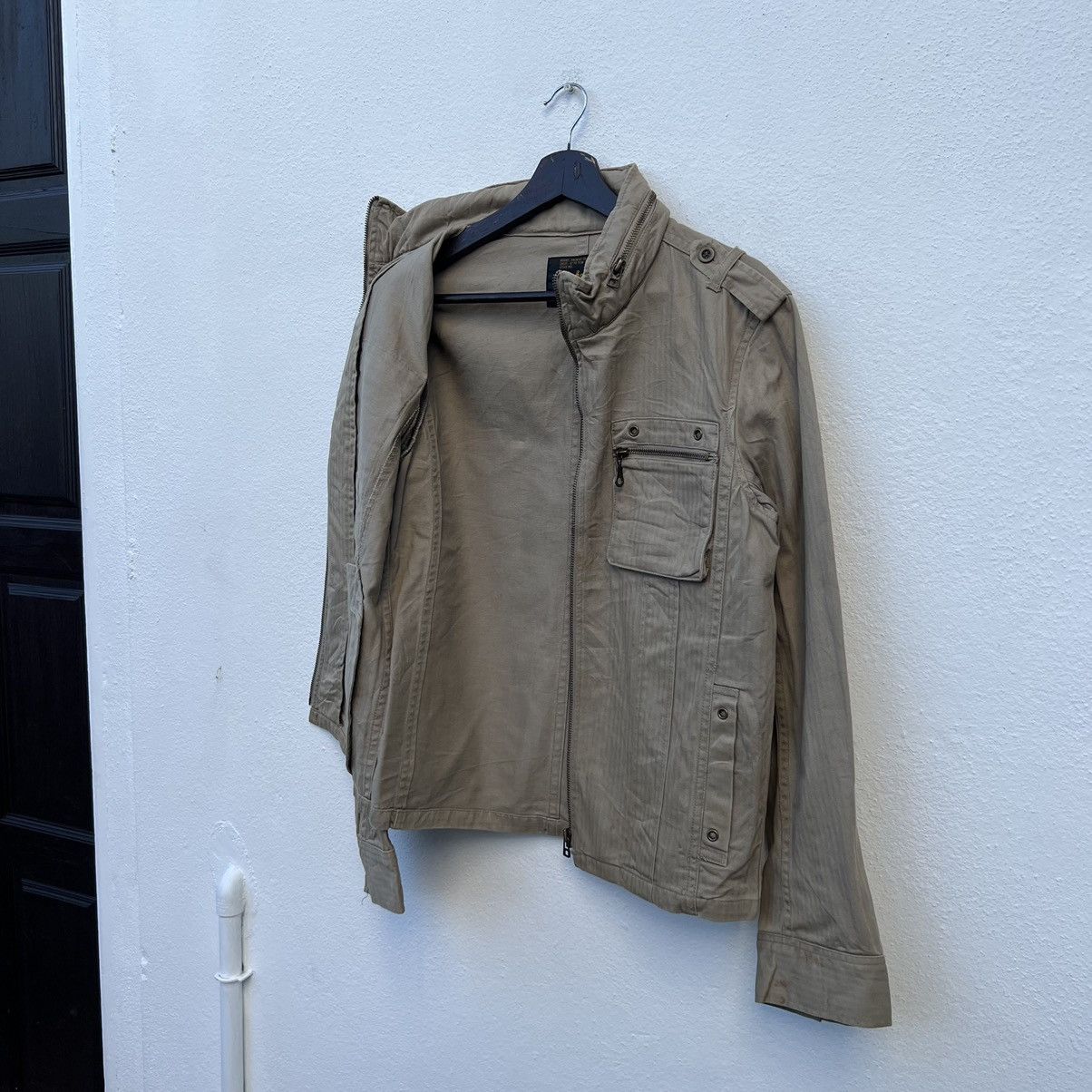 Japanese Brand VINTAGE ROUSHATTE SANFORIZED UNION MADE BIKER JACKET Size US M / EU 48-50 / 2 - 10 Thumbnail