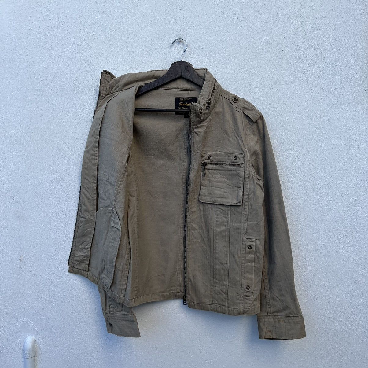 Japanese Brand VINTAGE ROUSHATTE SANFORIZED UNION MADE BIKER JACKET Size US M / EU 48-50 / 2 - 9 Thumbnail