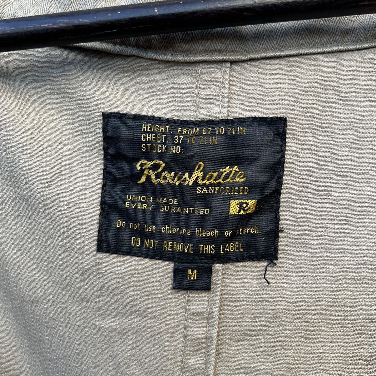 Japanese Brand VINTAGE ROUSHATTE SANFORIZED UNION MADE BIKER JACKET Size US M / EU 48-50 / 2 - 11 Thumbnail
