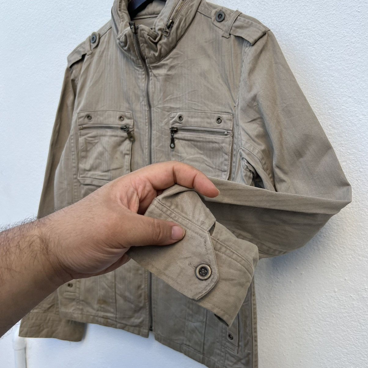 Japanese Brand VINTAGE ROUSHATTE SANFORIZED UNION MADE BIKER JACKET Size US M / EU 48-50 / 2 - 5 Thumbnail