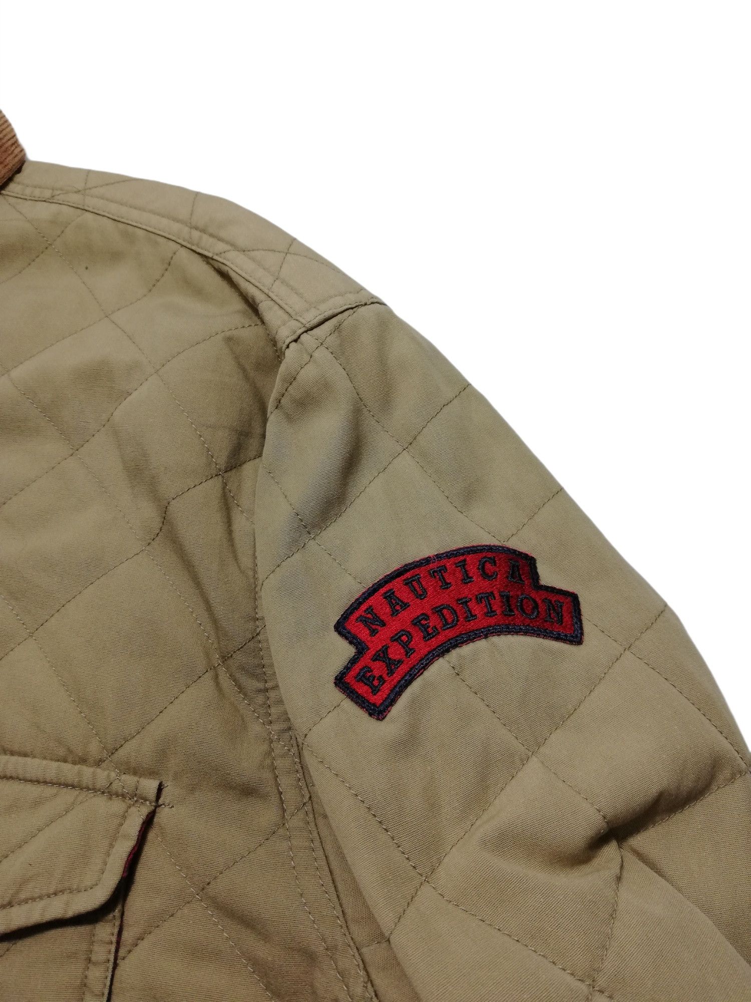 Nautica × Vintage 🔥DOPE!!! Nautica Expedition Corduroy Collar Quilted Jacket Size US L / EU 52-54 / 3 - 8 Thumbnail
