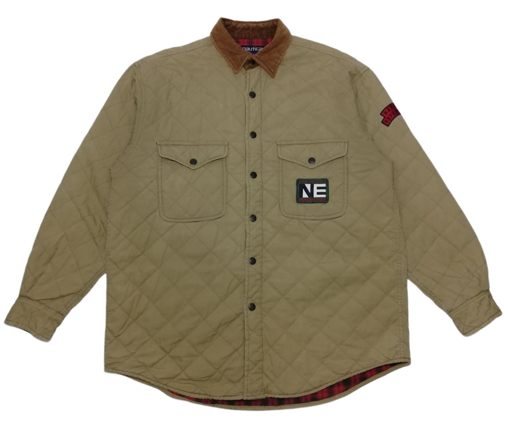 Nautica × Vintage 🔥DOPE!!! Nautica Expedition Corduroy Collar Quilted Jacket Size US L / EU 52-54 / 3 - 2 Thumbnail