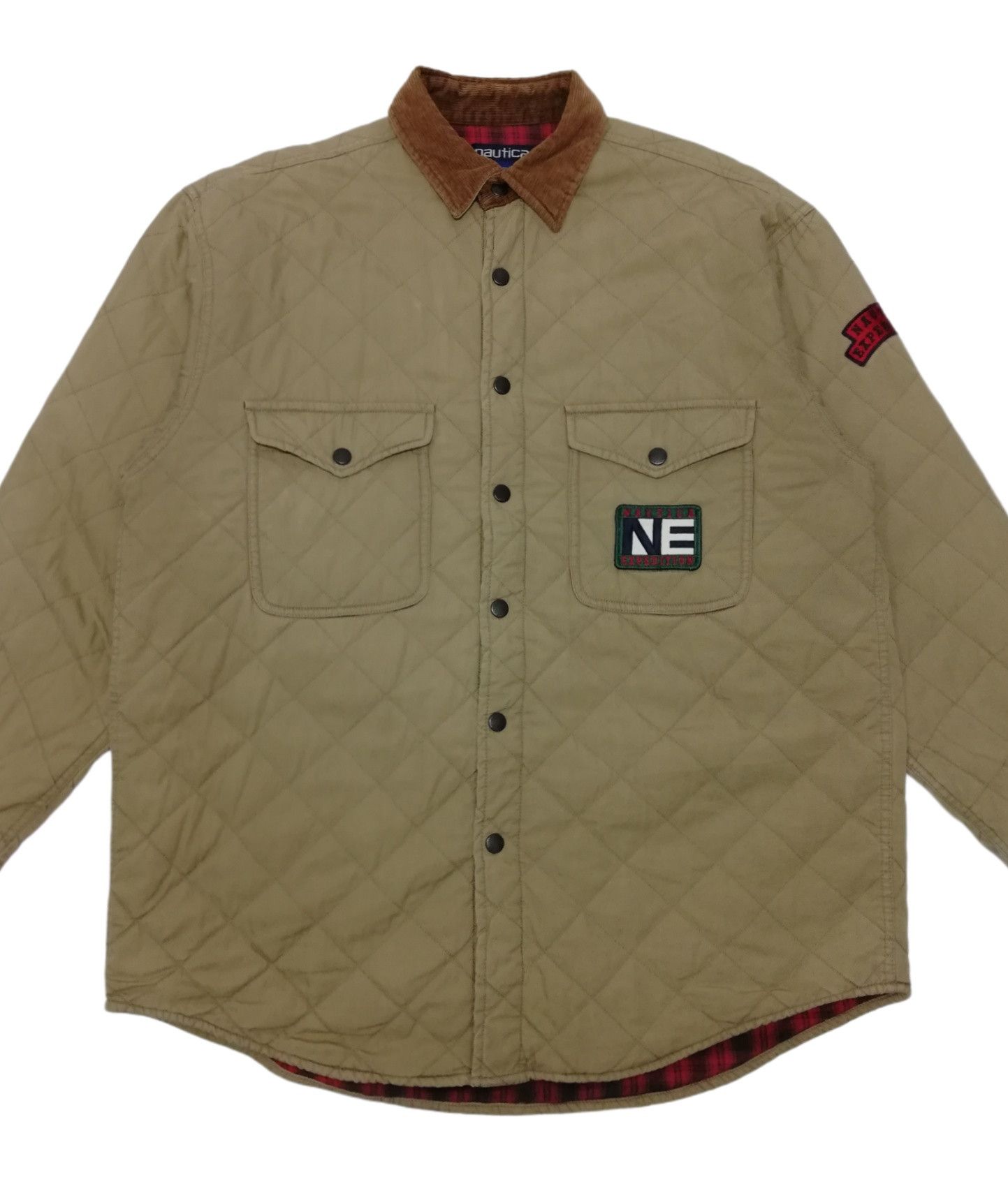 Nautica × Vintage 🔥DOPE!!! Nautica Expedition Corduroy Collar Quilted Jacket Size US L / EU 52-54 / 3 - 3 Thumbnail
