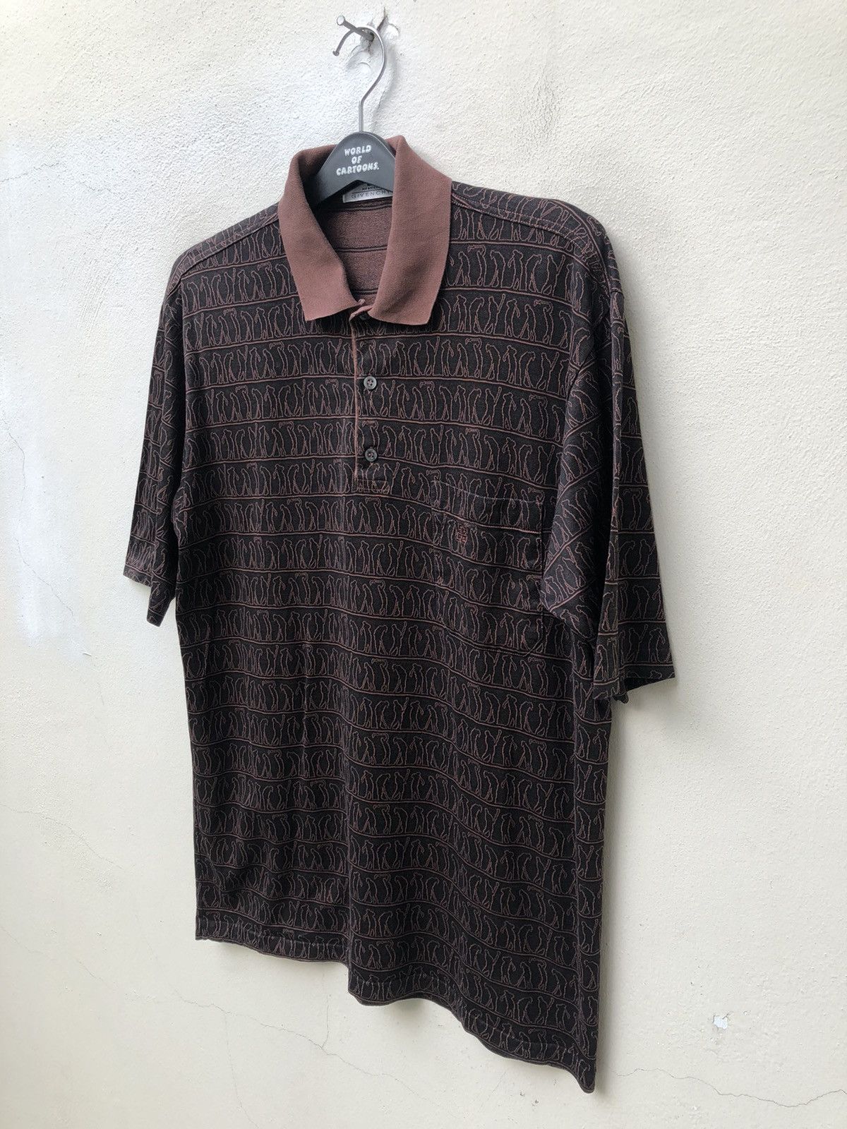 Vintage Givenchy Made in Italy Golfer Monogram Polo Shirt Size US L / EU 52-54 / 3 - 9 Thumbnail