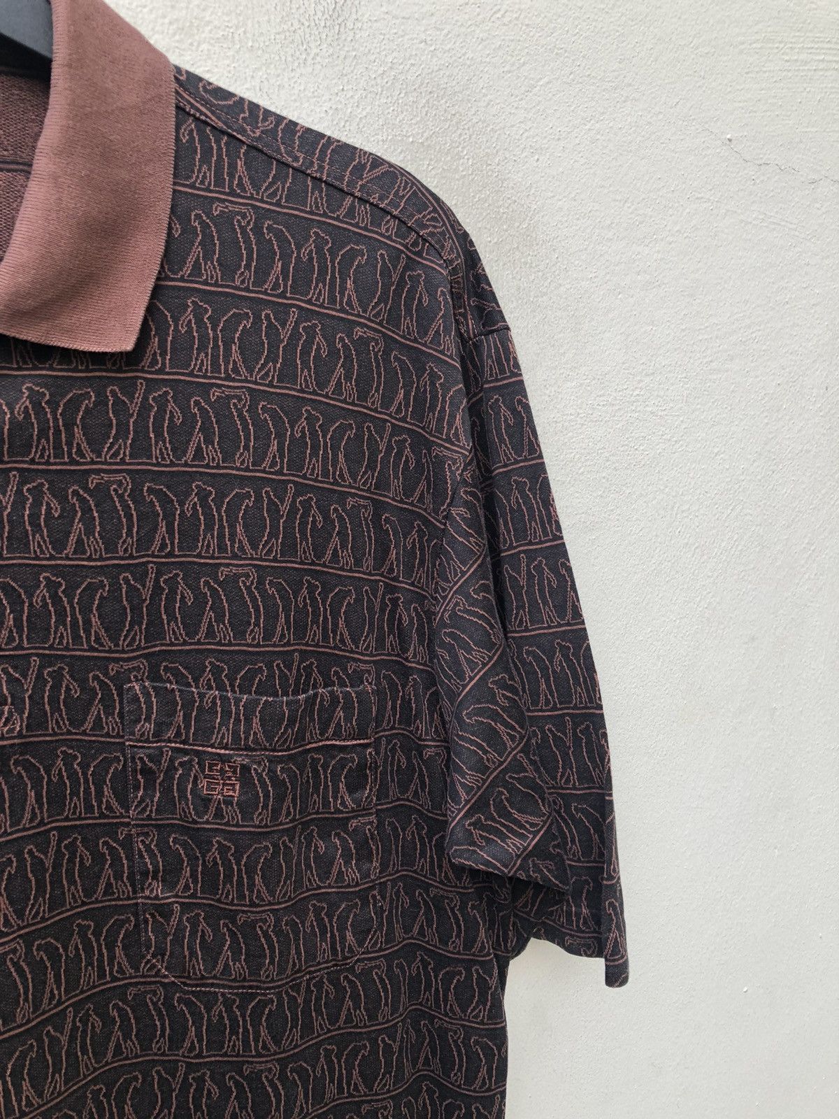 Vintage Givenchy Made in Italy Golfer Monogram Polo Shirt Size US L / EU 52-54 / 3 - 7 Thumbnail