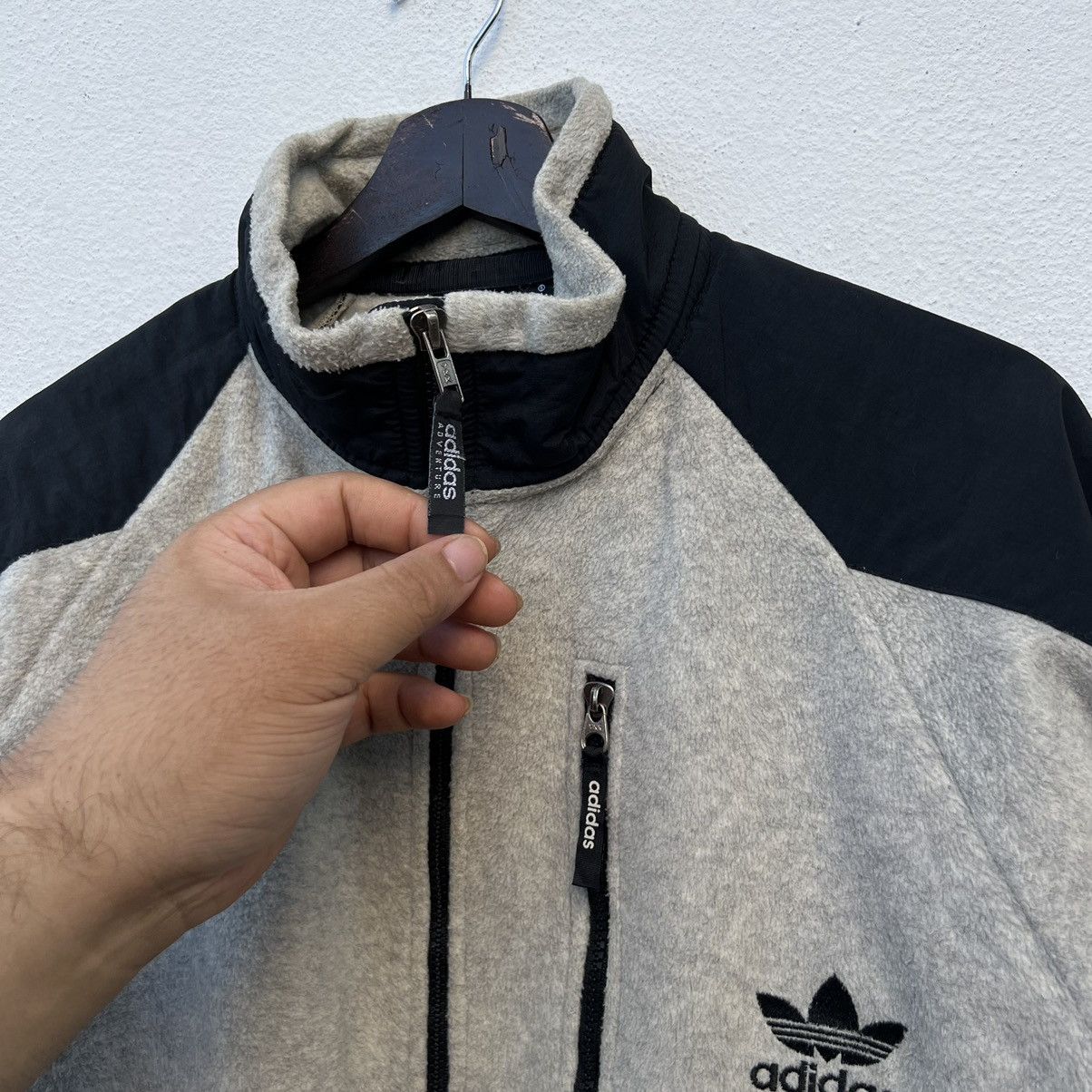 Adidas VINTAGE ADIDAS FLEECE SHERPA DIG PILE JACKET BIG LOGO Size US M / EU 48-50 / 2 - 6 Thumbnail