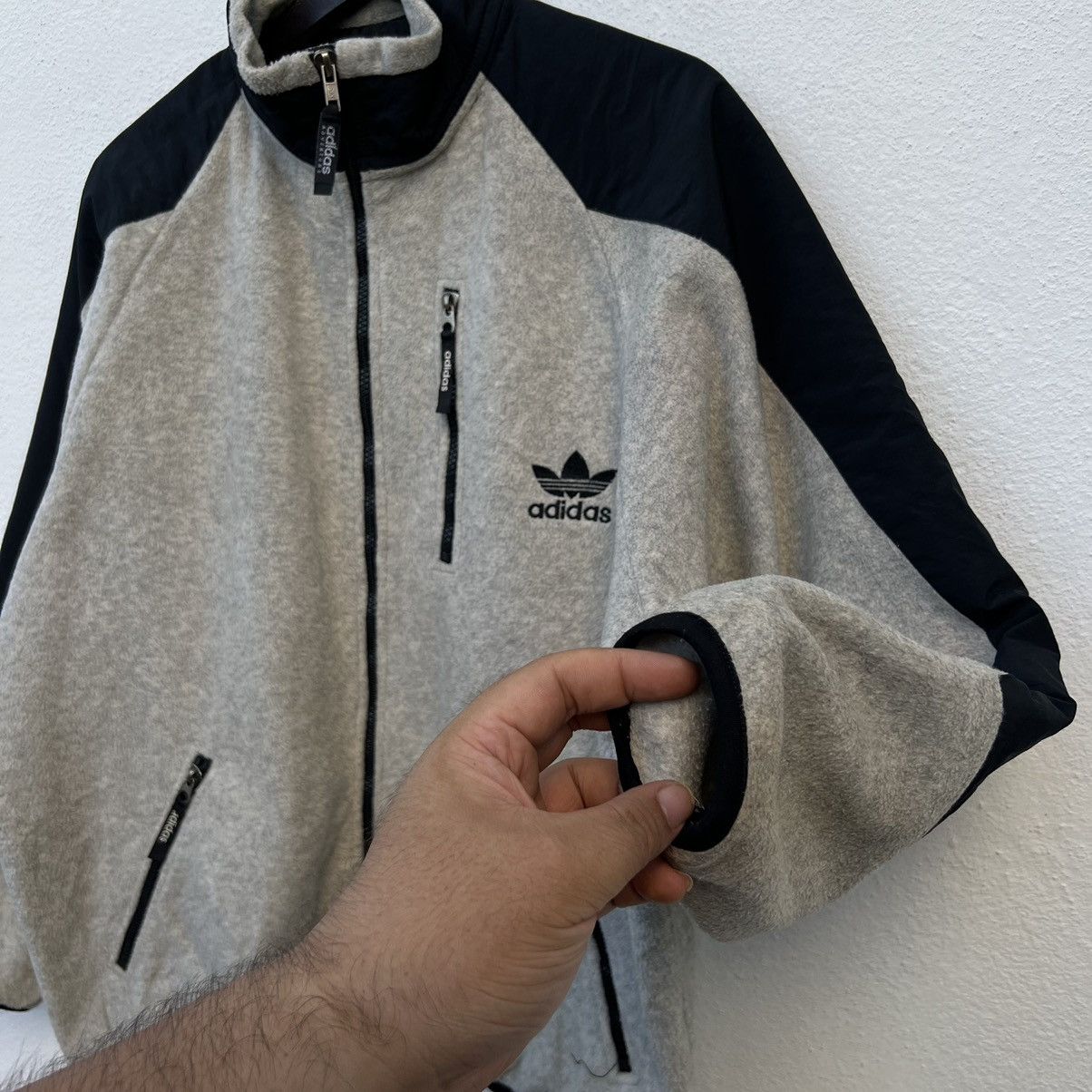 Adidas VINTAGE ADIDAS FLEECE SHERPA DIG PILE JACKET BIG LOGO Size US M / EU 48-50 / 2 - 7 Thumbnail