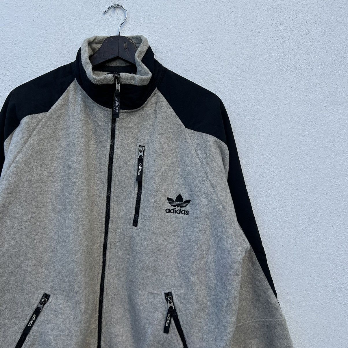 Adidas VINTAGE ADIDAS FLEECE SHERPA DIG PILE JACKET BIG LOGO Size US M / EU 48-50 / 2 - 5 Thumbnail