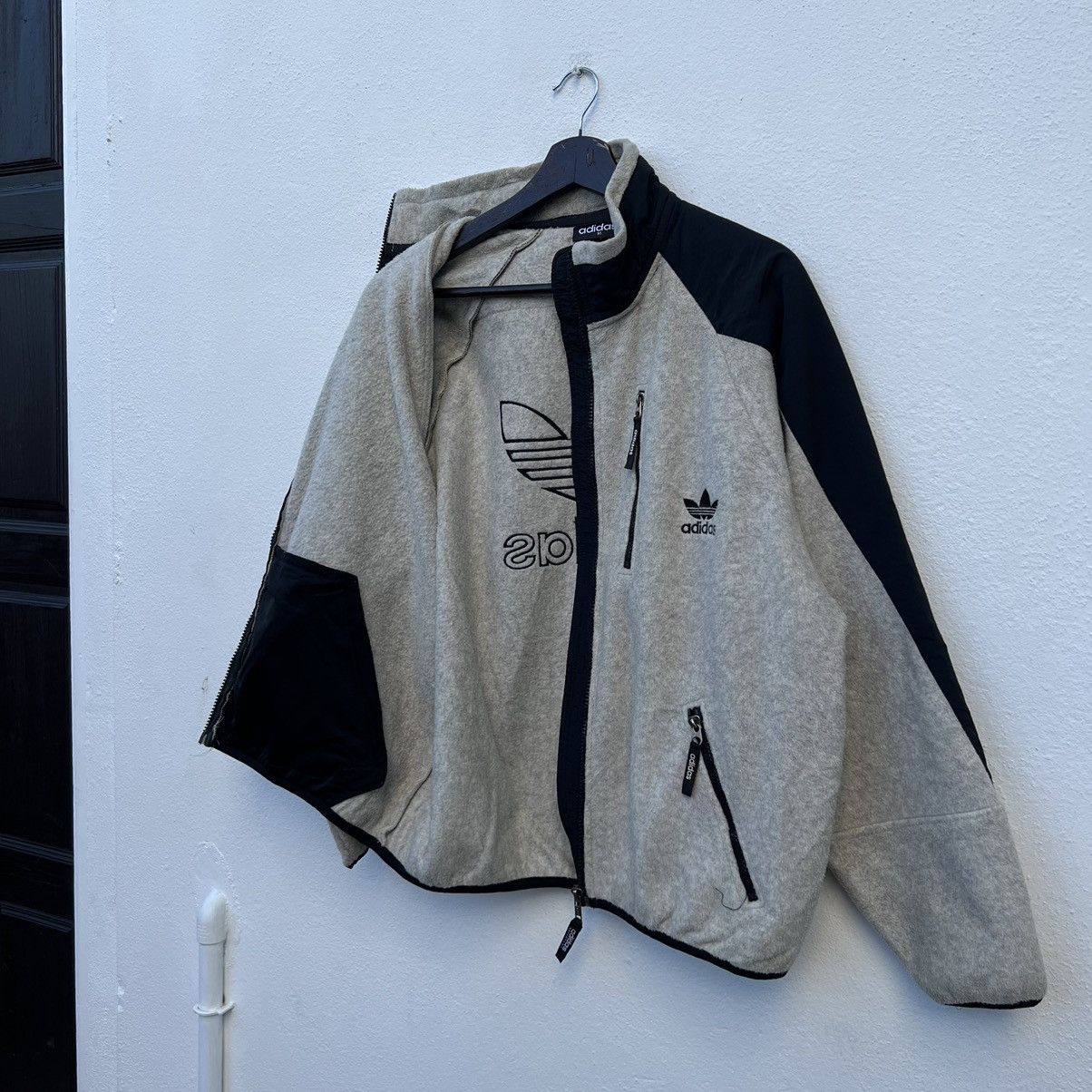 Adidas VINTAGE ADIDAS FLEECE SHERPA DIG PILE JACKET BIG LOGO Size US M / EU 48-50 / 2 - 12 Thumbnail