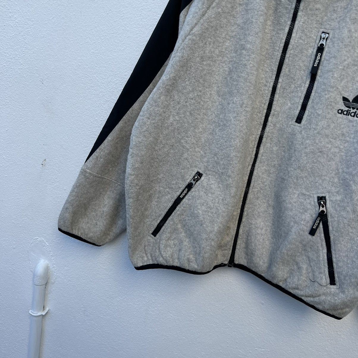 Adidas VINTAGE ADIDAS FLEECE SHERPA DIG PILE JACKET BIG LOGO Size US M / EU 48-50 / 2 - 4 Thumbnail