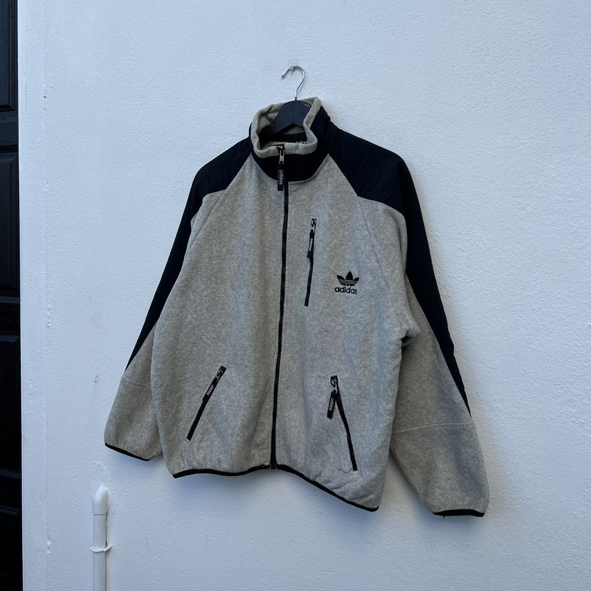 Adidas VINTAGE ADIDAS FLEECE SHERPA DIG PILE JACKET BIG LOGO Size US M / EU 48-50 / 2 - 2 Thumbnail