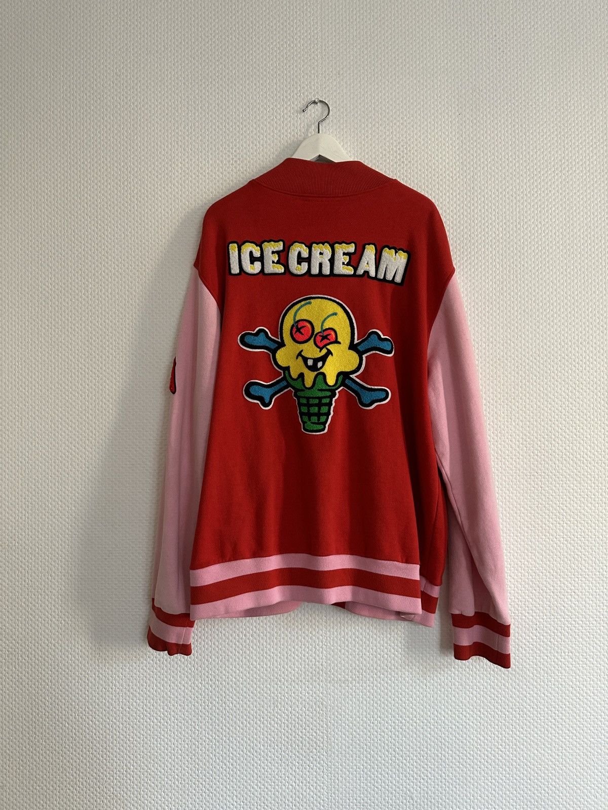 image of Billionaire Boys Club x Icecream Bbc Ice Cream Season 2 Varsity Jacket in Red, Men's (Size XL)