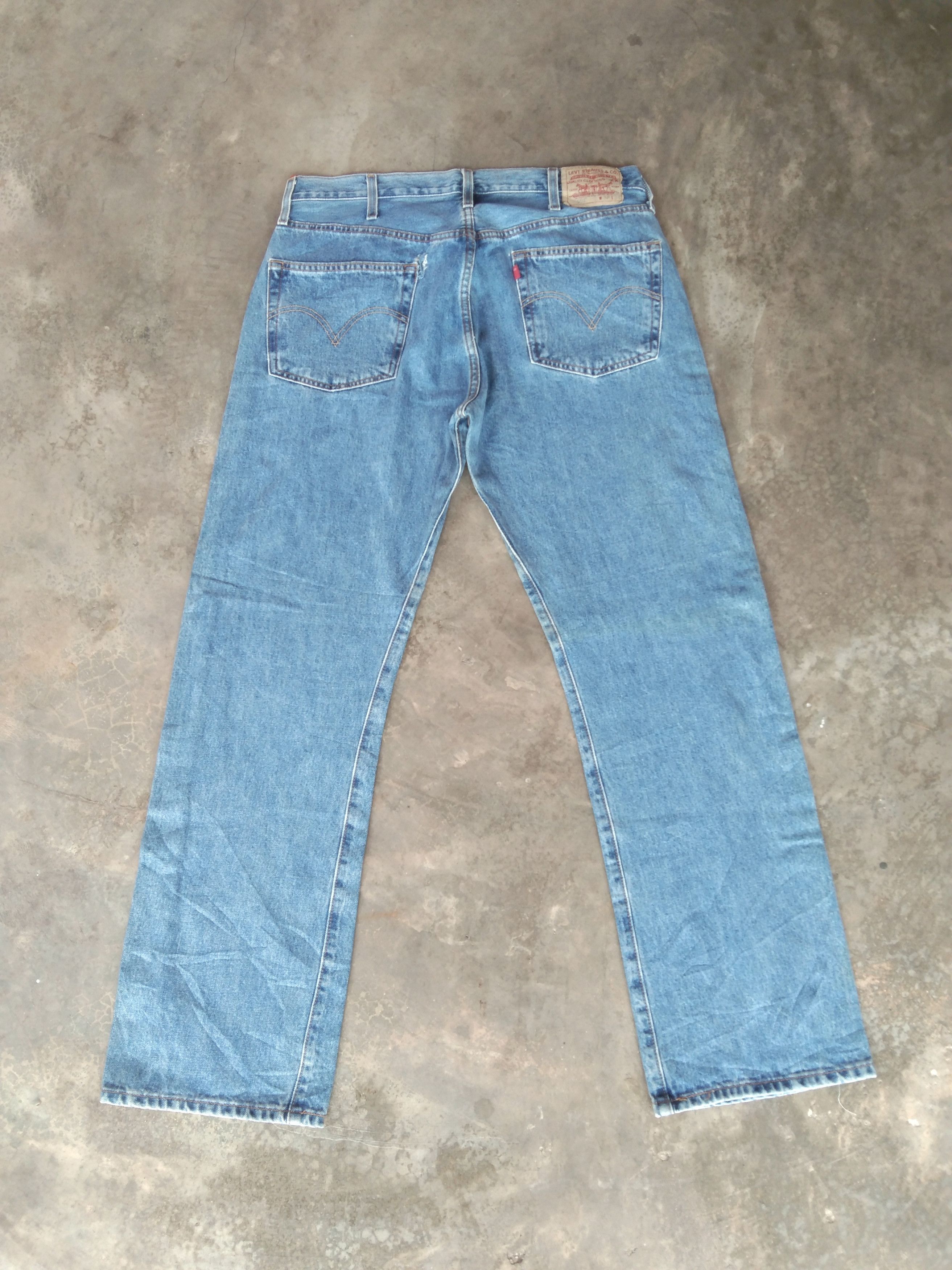 Levi's Vintage Levi's 501 Straight Leg Distressed Jeans 38x34 Size US 38 / EU 54 - 2 Thumbnail
