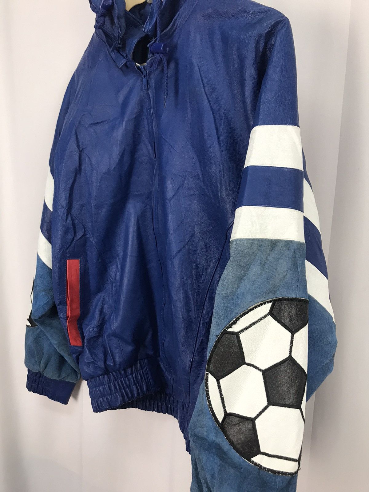 Leather × Vintage Vintage world soccer full leather zipper hoodie Size US M / EU 48-50 / 2 - 6 Thumbnail