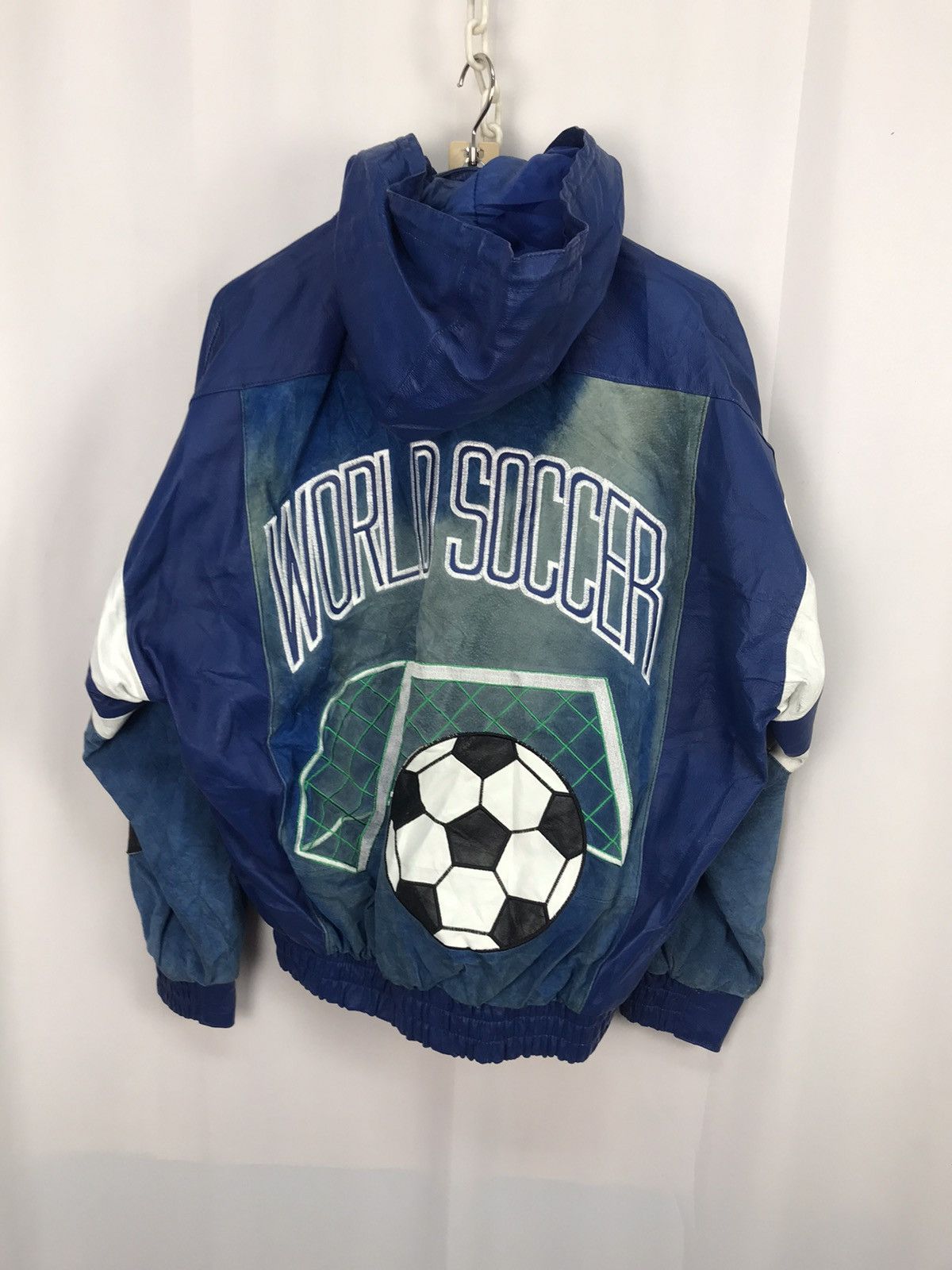 Leather × Vintage Vintage world soccer full leather zipper hoodie Size US M / EU 48-50 / 2 - 10 Thumbnail