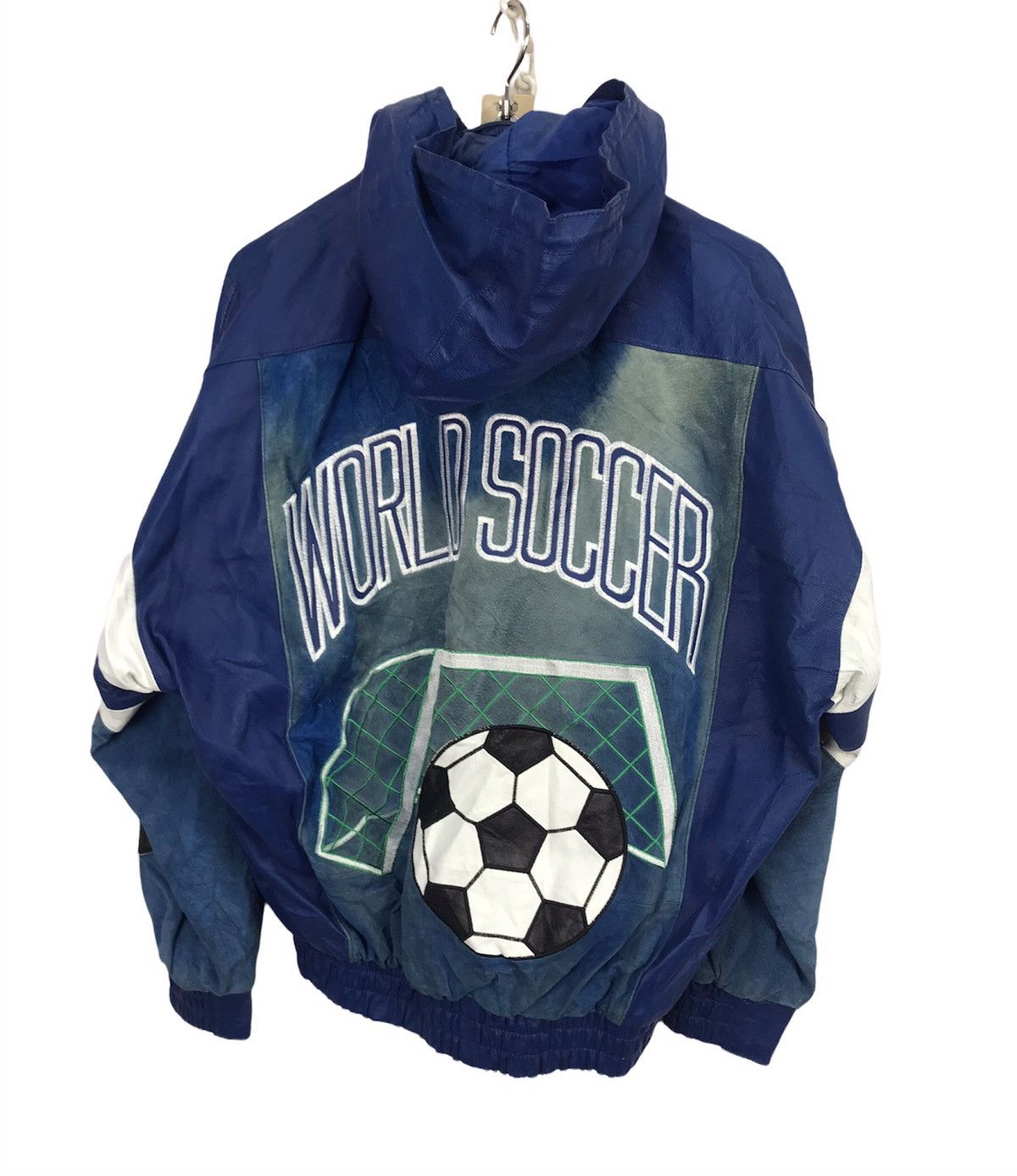 Leather × Vintage Vintage world soccer full leather zipper hoodie Size US M / EU 48-50 / 2 - 2 Thumbnail