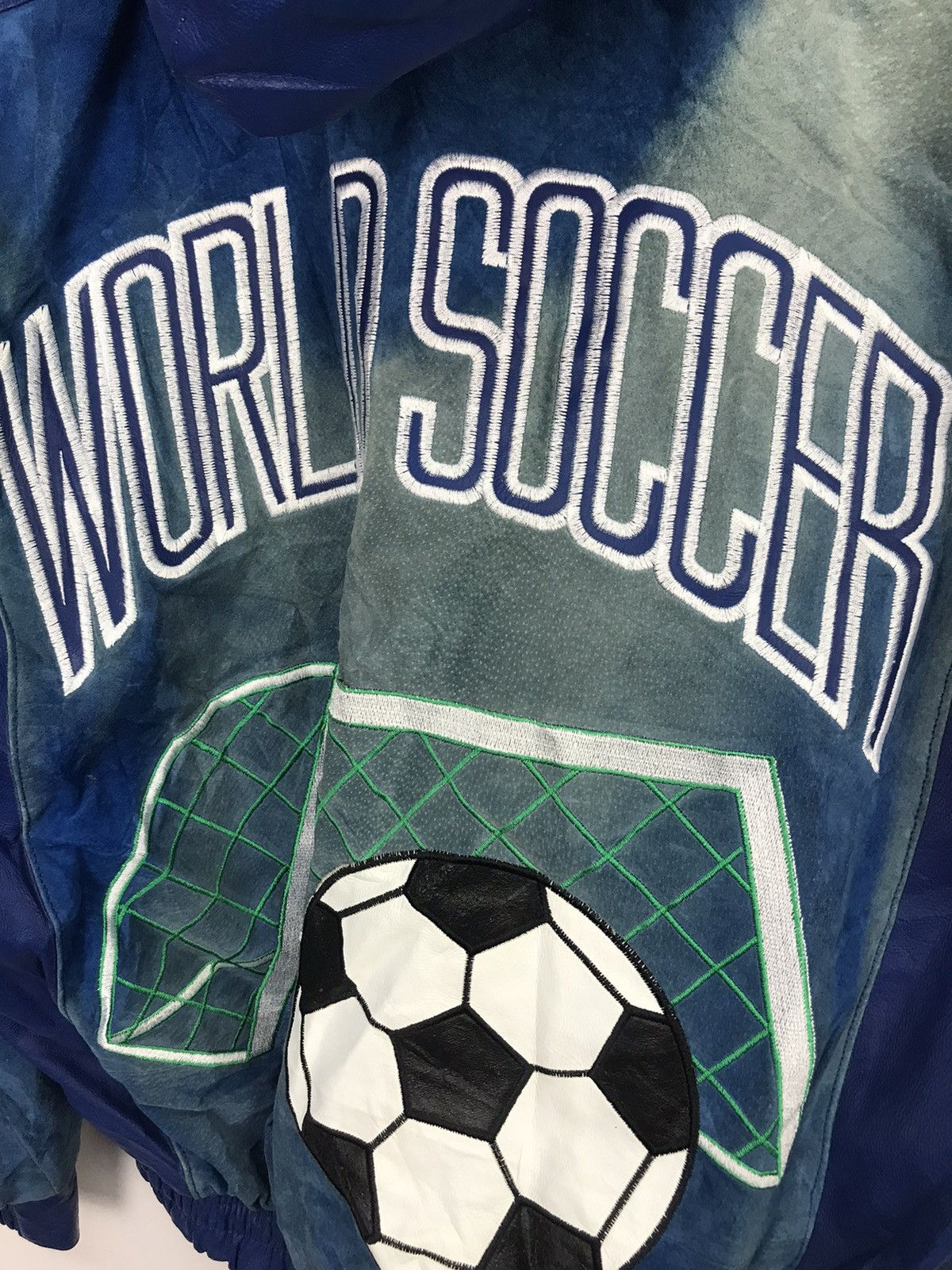 Leather × Vintage Vintage world soccer full leather zipper hoodie Size US M / EU 48-50 / 2 - 8 Thumbnail