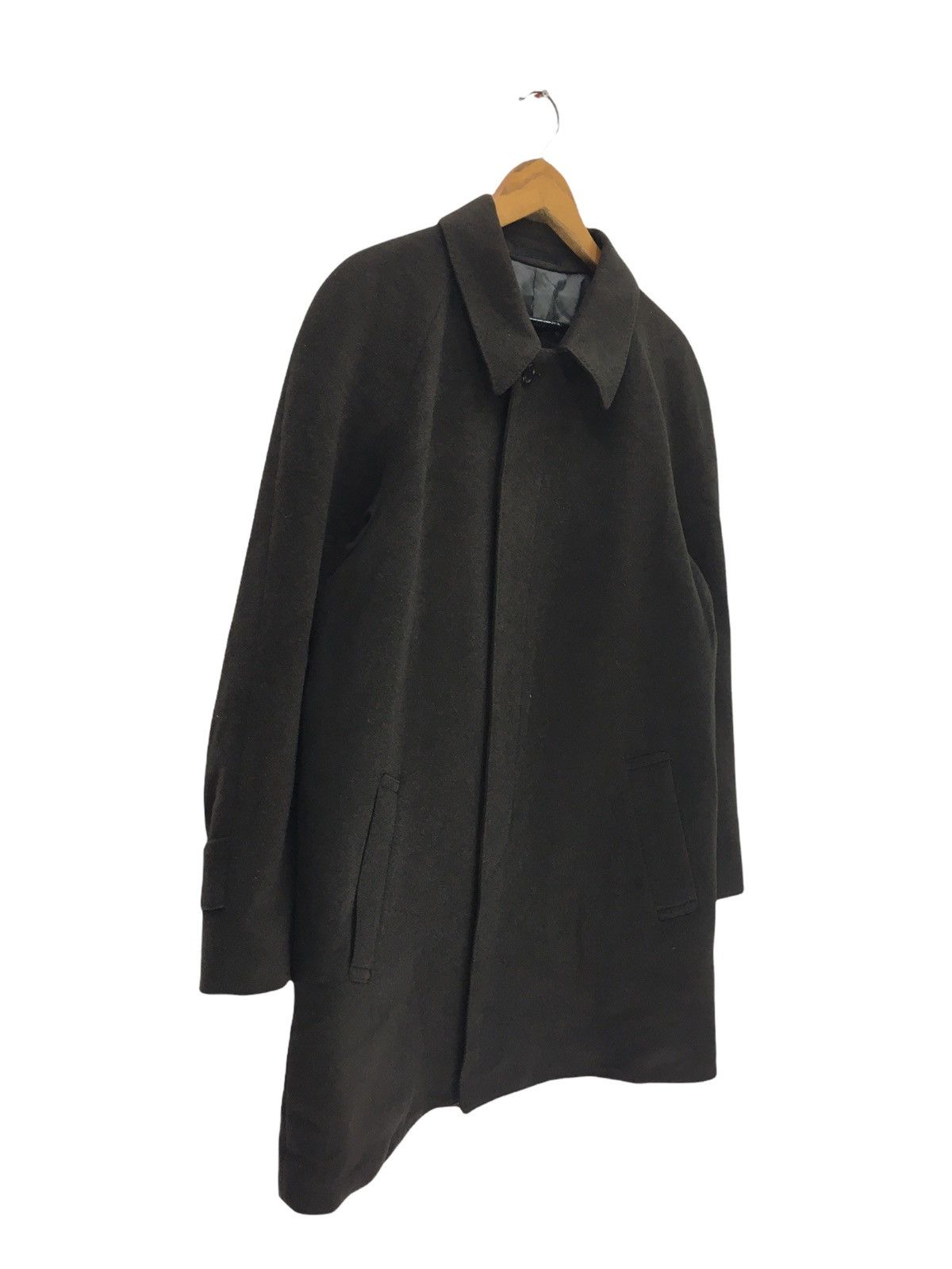 Yves Saint Laurent Vintage Yves Saint Laurent Plain Wool Long Jacket Size US L / EU 52-54 / 3 - 3 Thumbnail