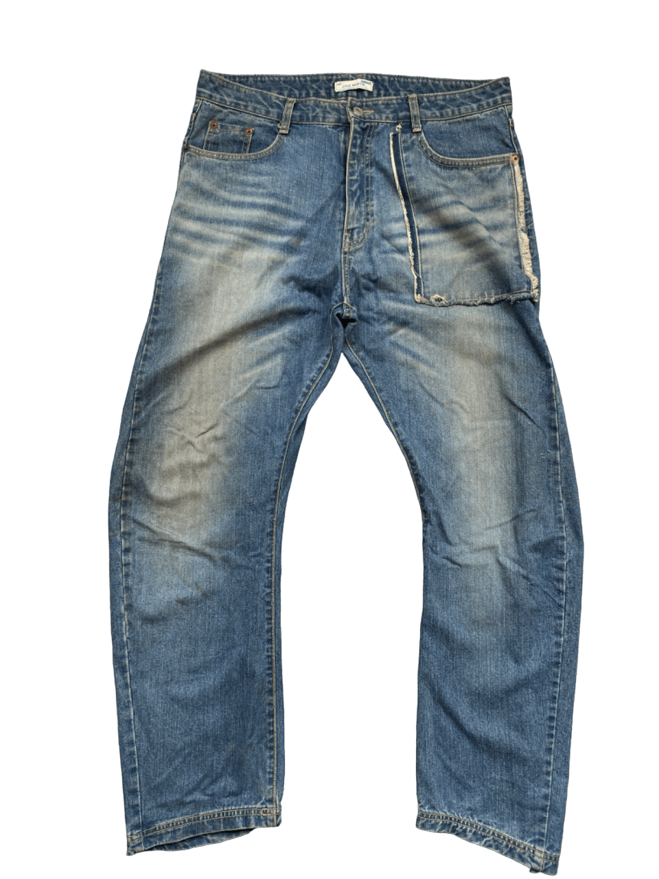 Japanese Brand Distressed Curve Leg Joge Martin Jeans Size US 37 - 1 Thumbnail